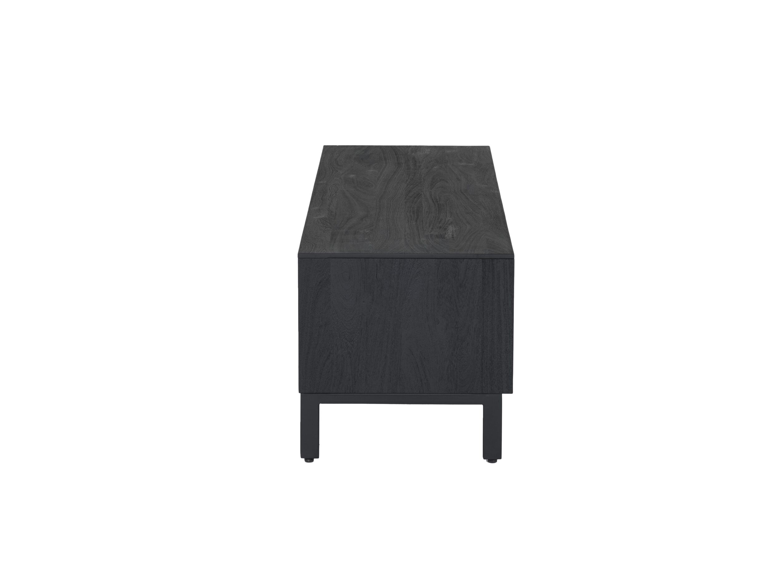Tv-meubel Aquilano 145cm - acacia massief - zwart