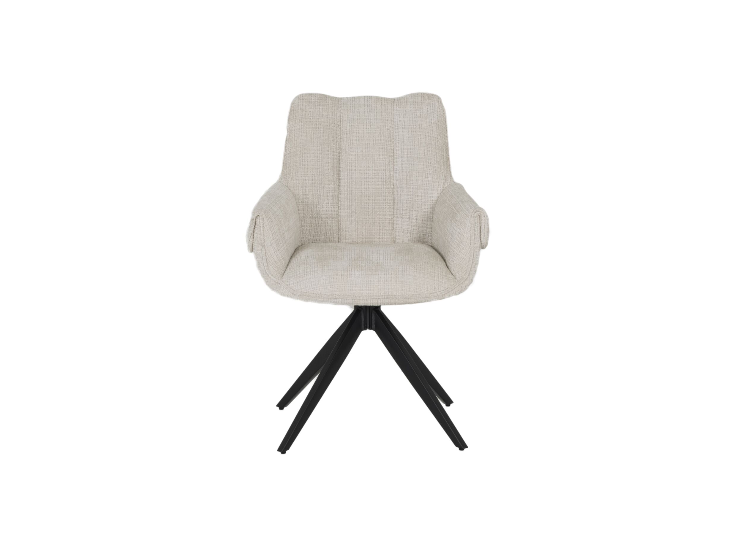 Aperçu - Chaise pivotante Ilya 64x64x86,5cm - tissu - beige