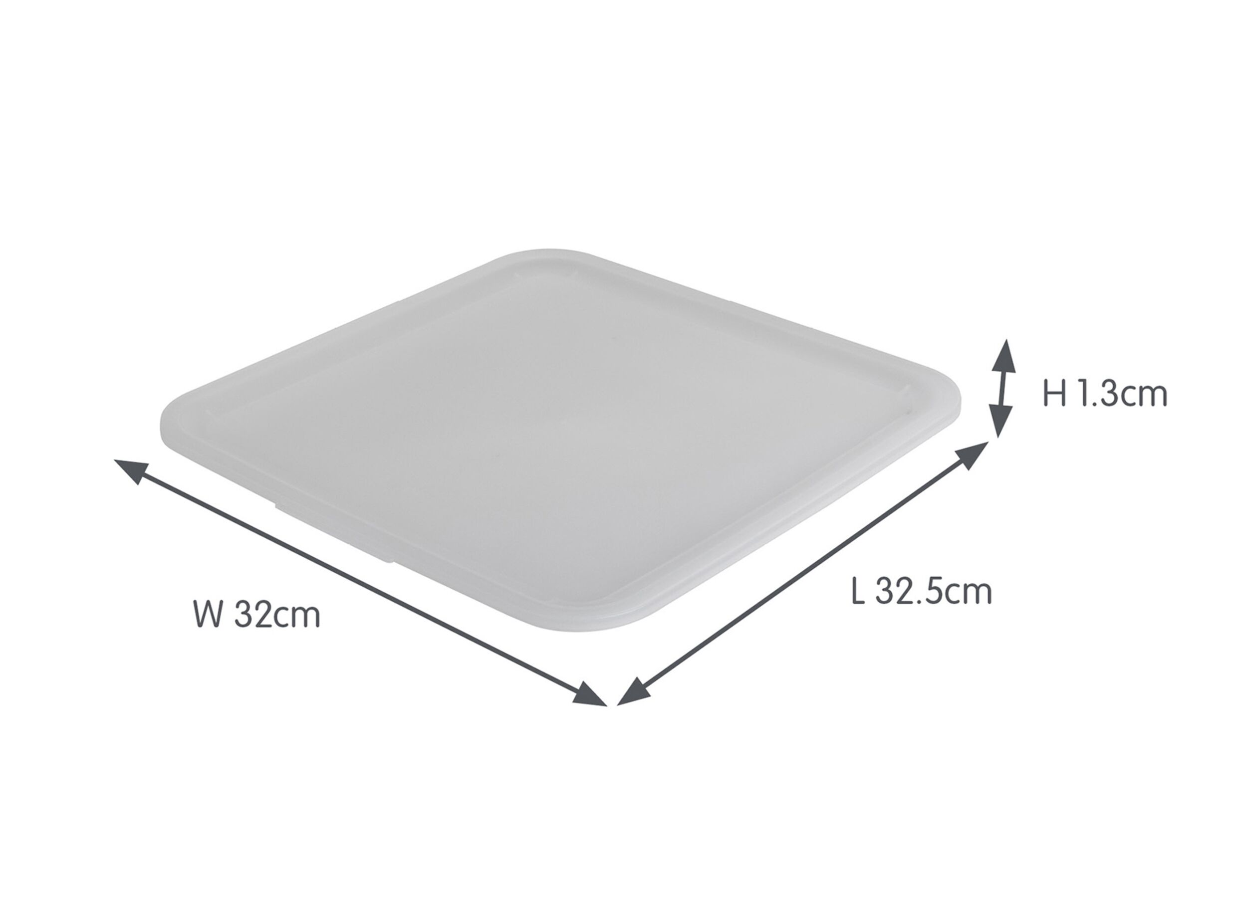 Dimensions - Couvercle Sigma Home Cube 32,5x32x1,3cm