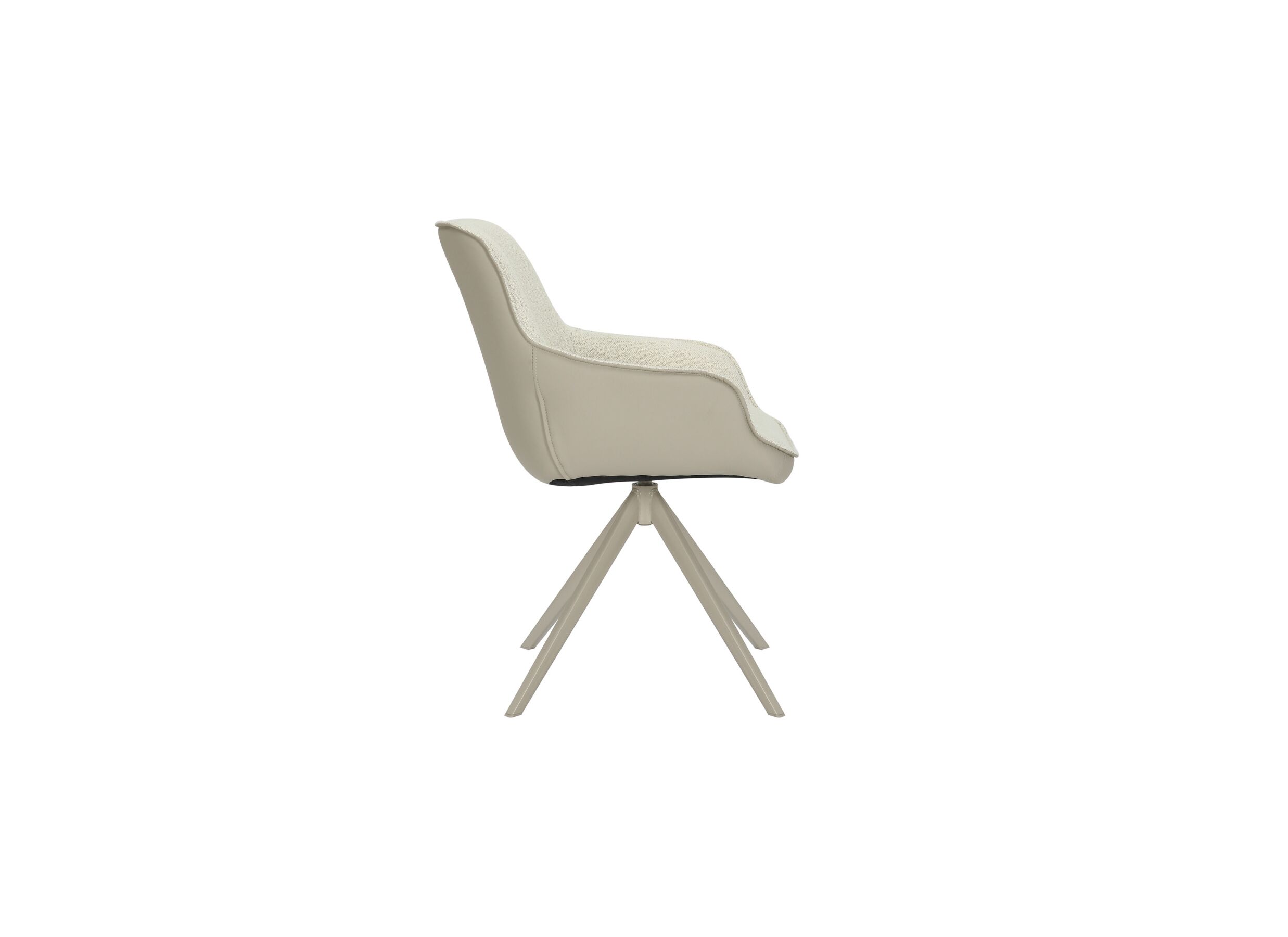 Draaistoel Ergo 58x63x85cm - stof - cream