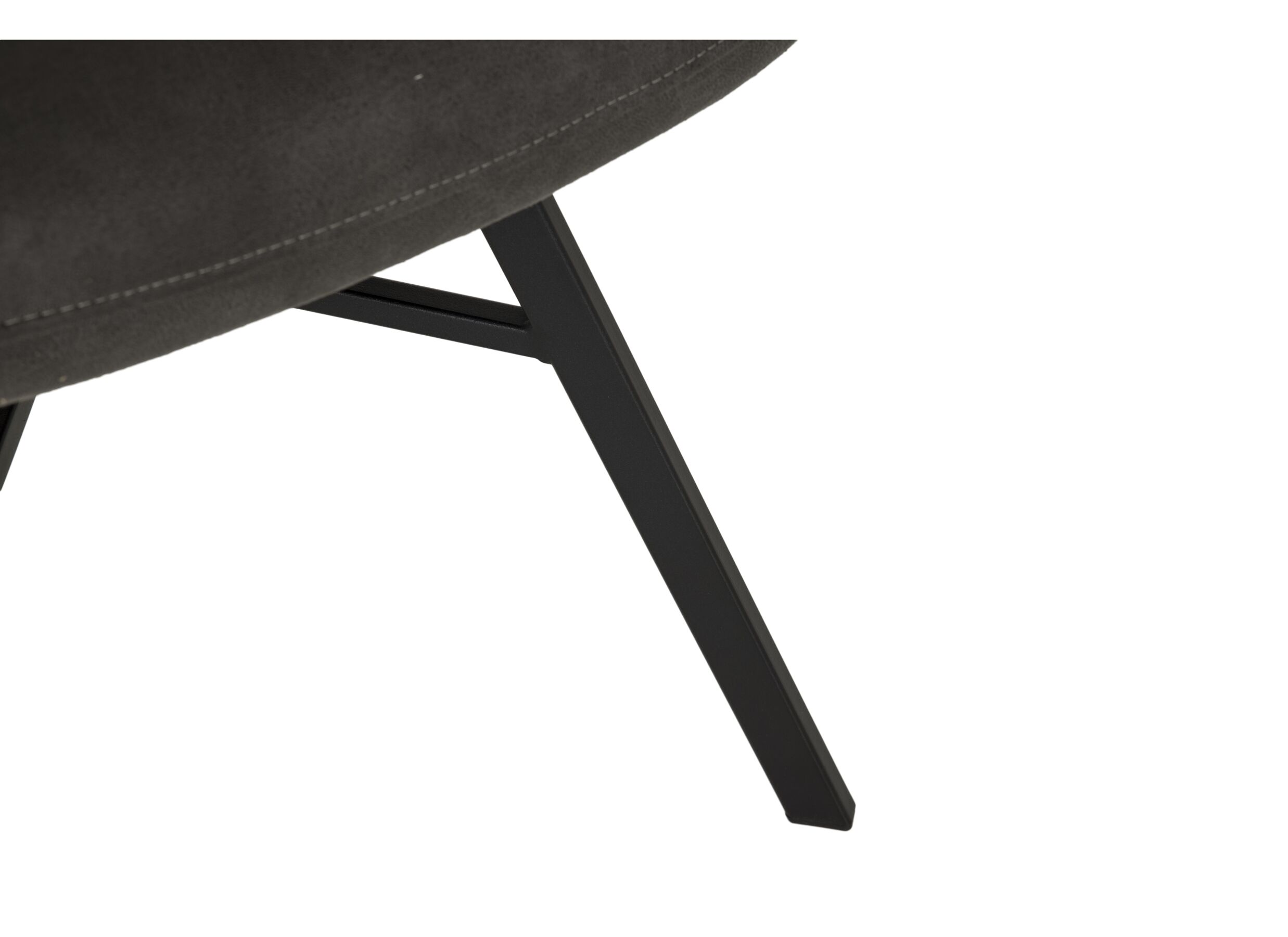 Chaise Nelson 58x63x85cm - microfibre - anthracite