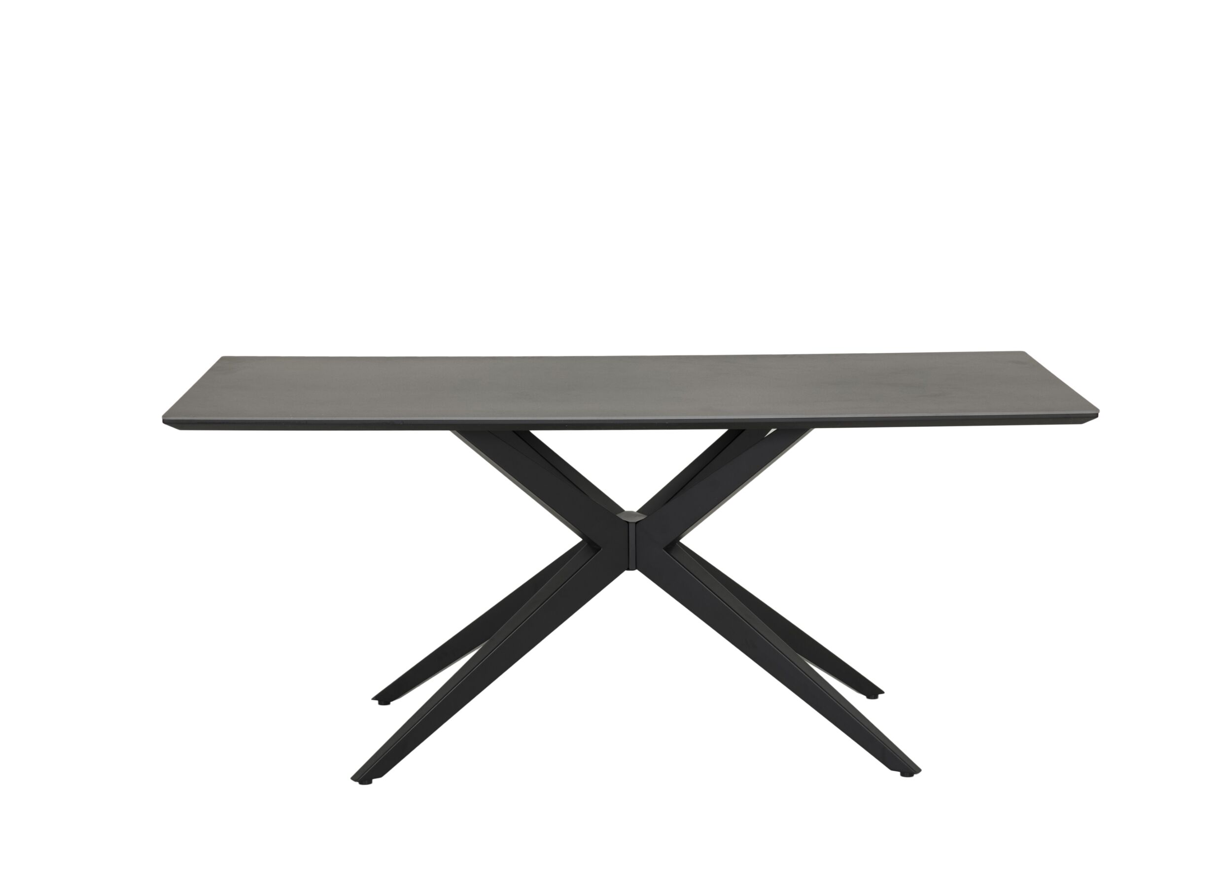 Overzichtsfoto - Tafel Sapphire 180x90cm - MDF & metaal - donkergrijs