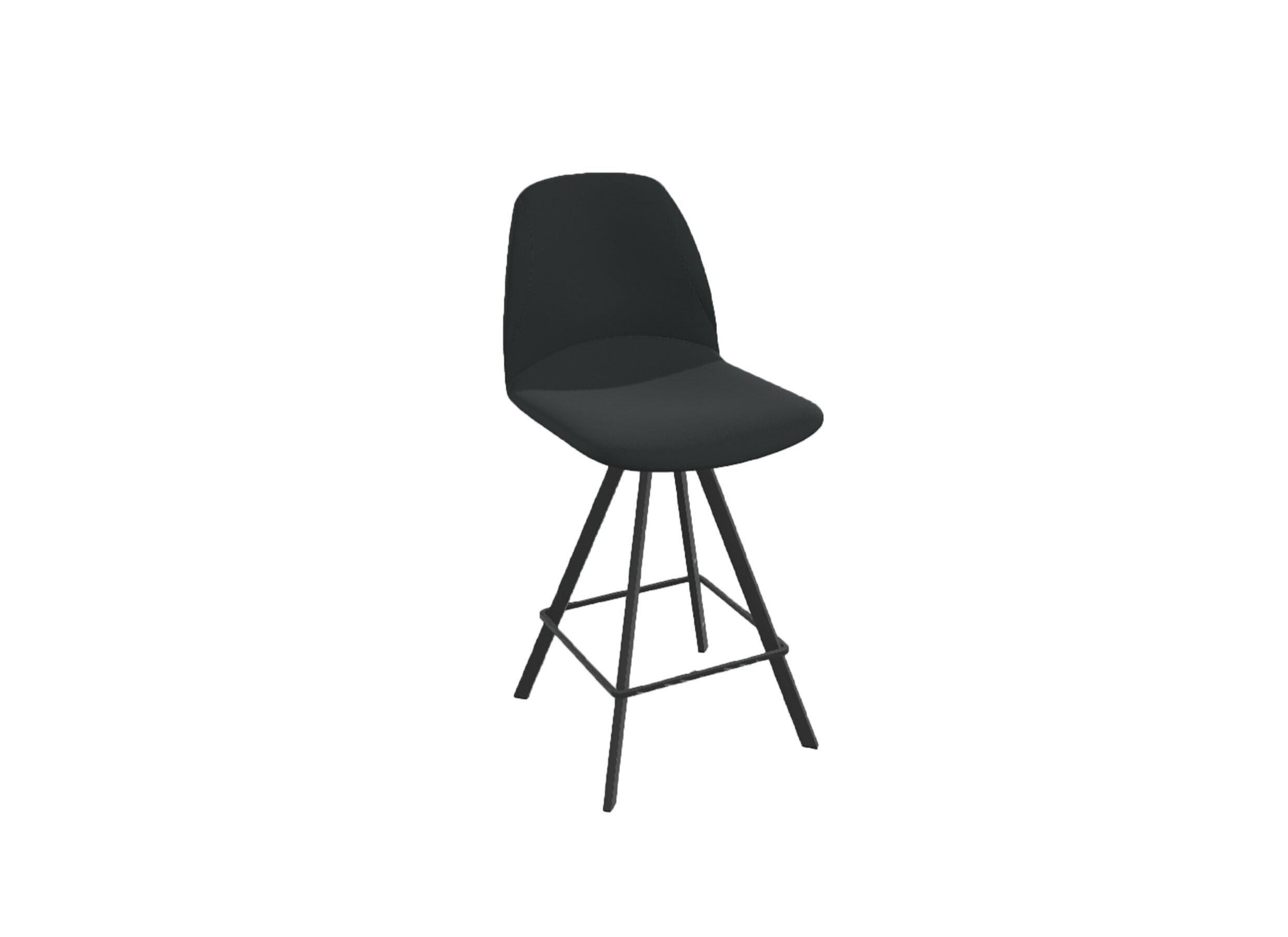 5cm synthétique noir - Chaise de bar Girona HA65,5cm - synthétique - noir