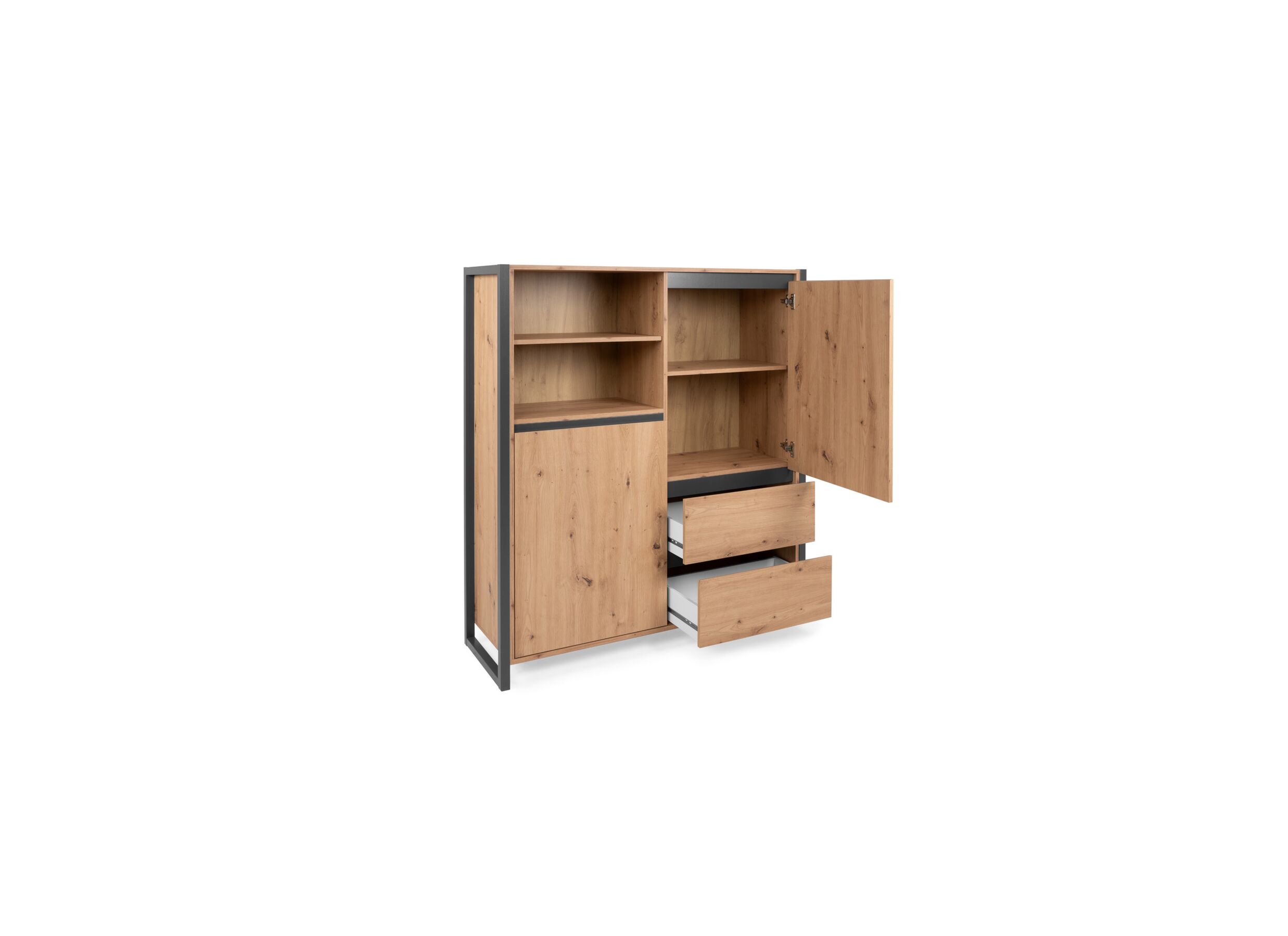 Disposition - Buffet Denver 120cm - panneau de particules - chêne artisanal