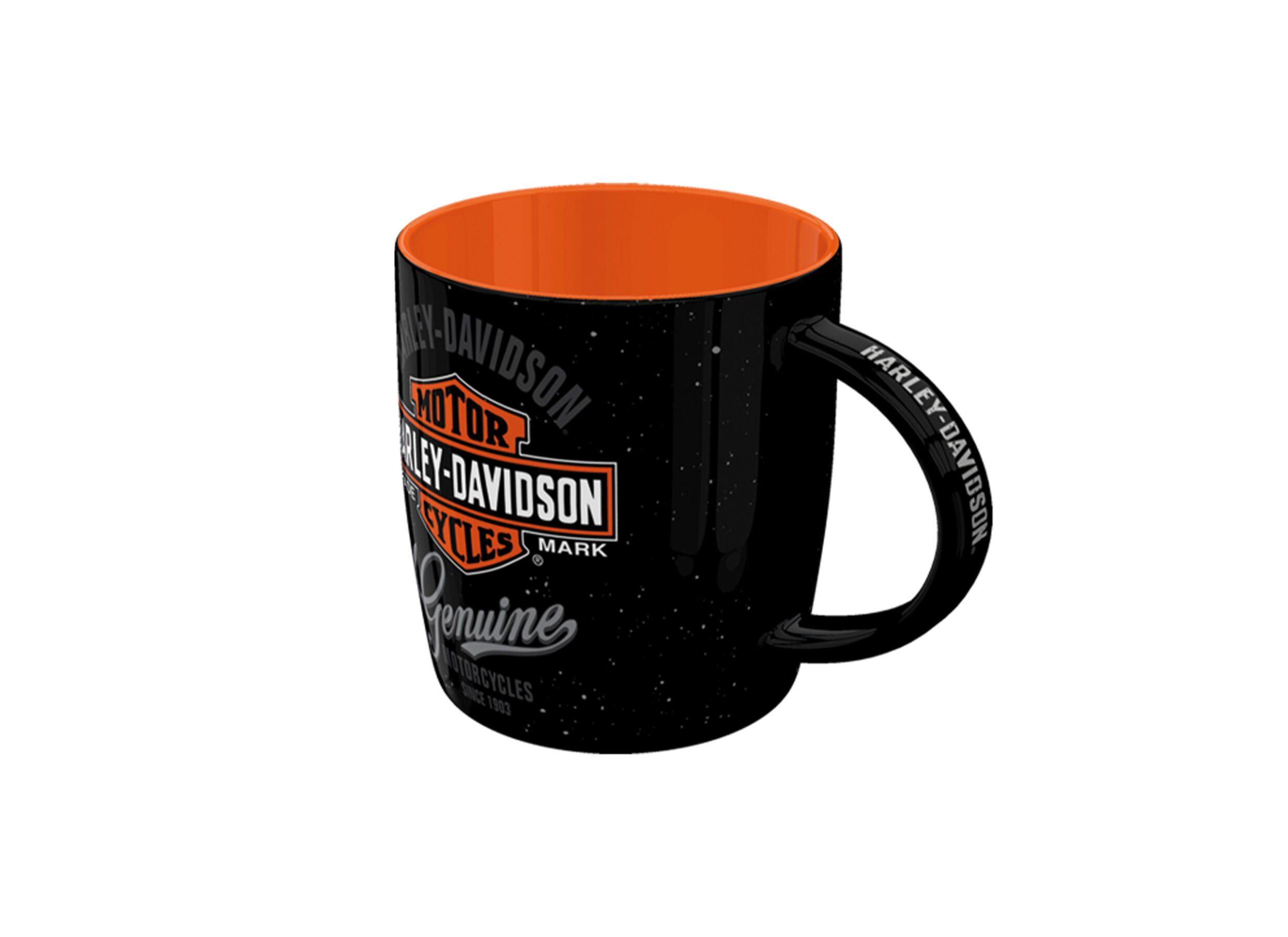 Overzichtsfoto - Mok Harley Davidson 33cl - keramiek - zwart & oranje