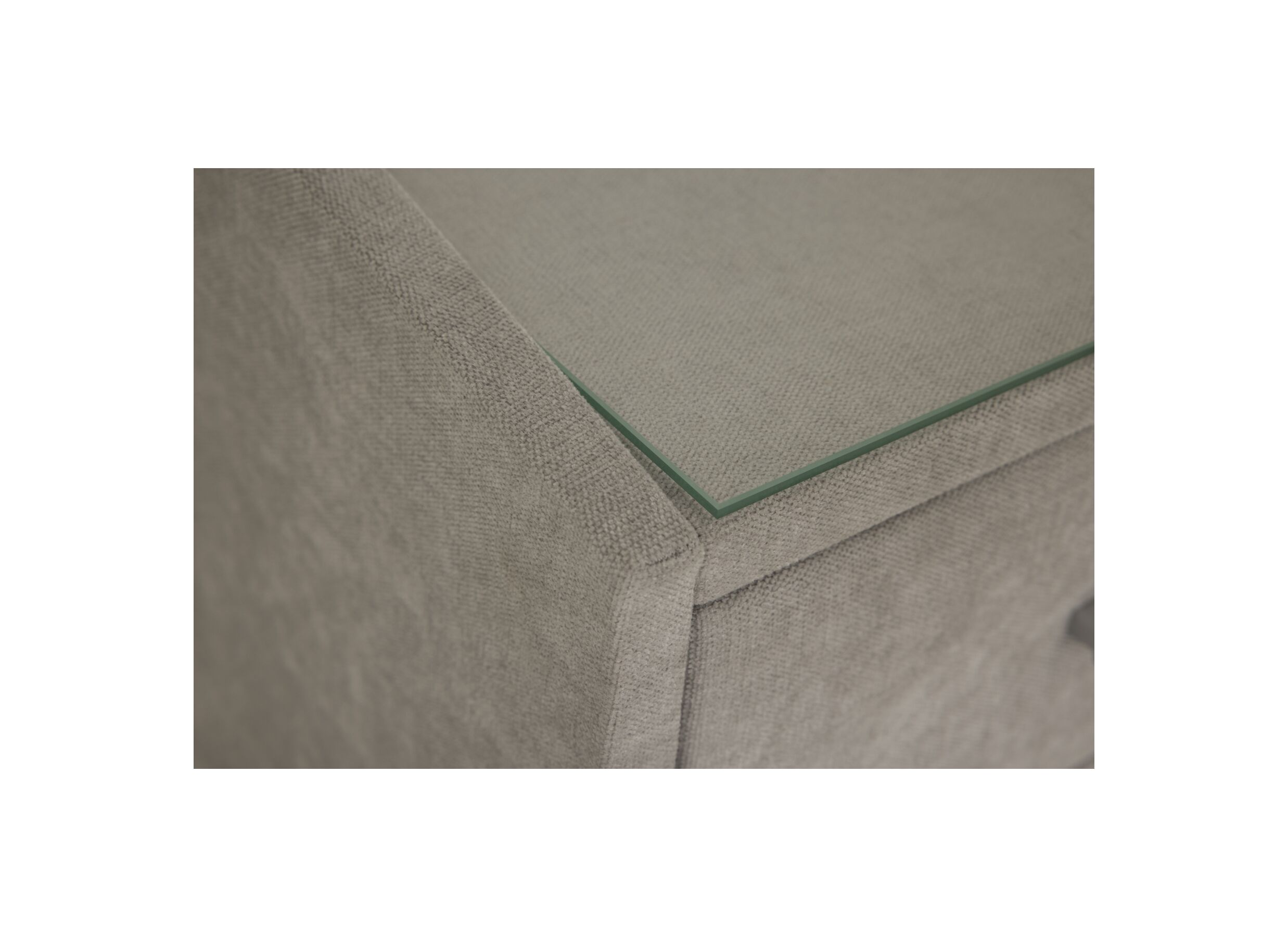 Detail - Table de chevet Moon 48x47x62cm polyester argent