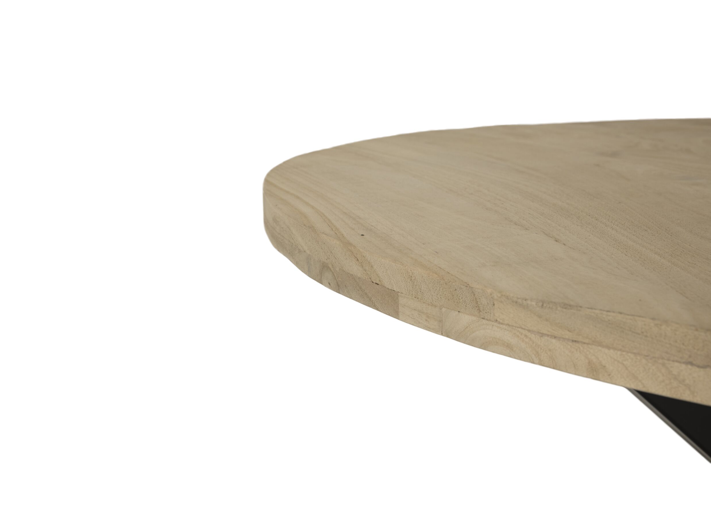 Detail - Table ronde Hoffa Ø130cm - manguier massif - sandblast