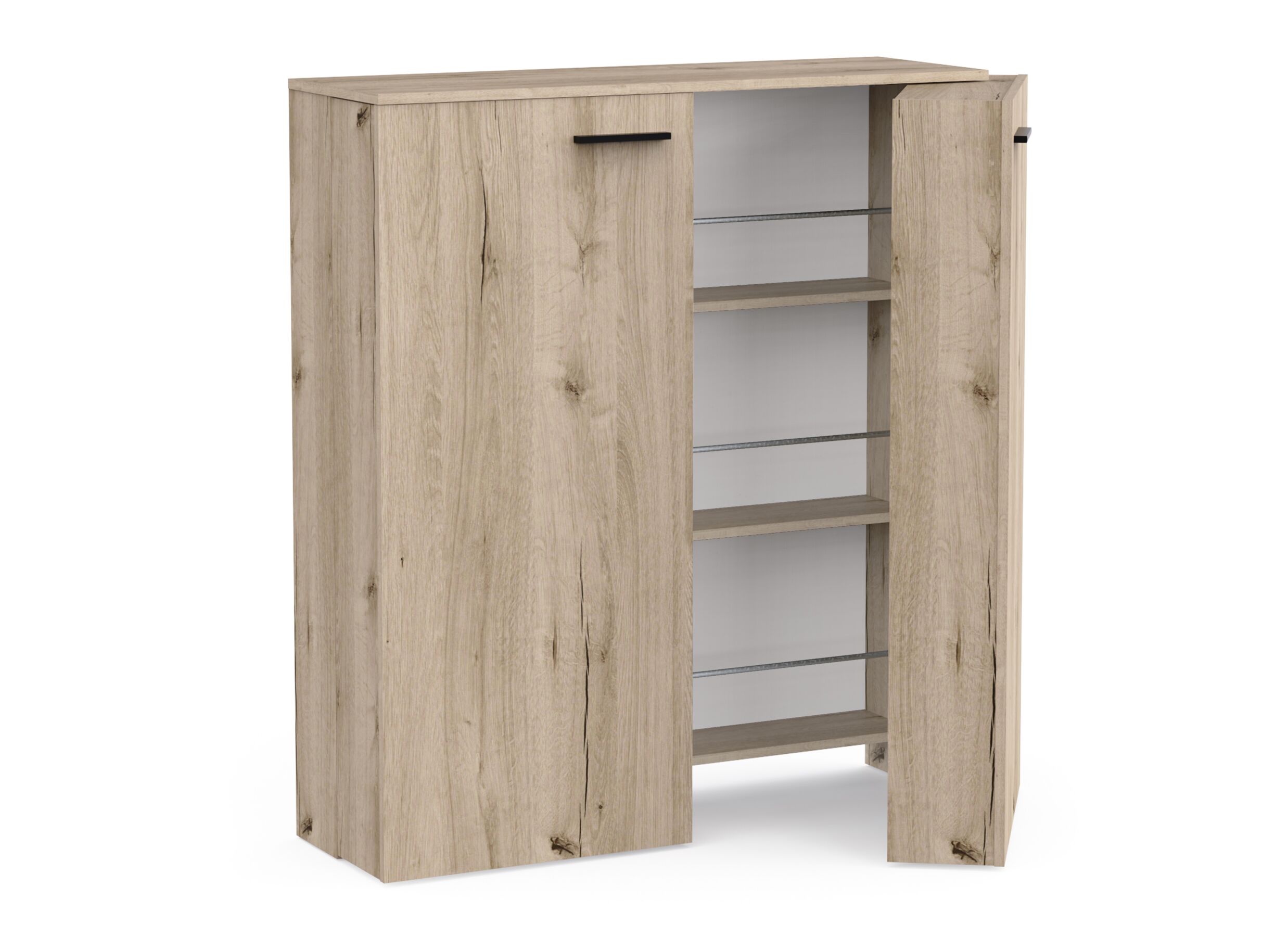 Disposition - Armoire à chaussures Cube 100x33x114cm - décor - chêne royal