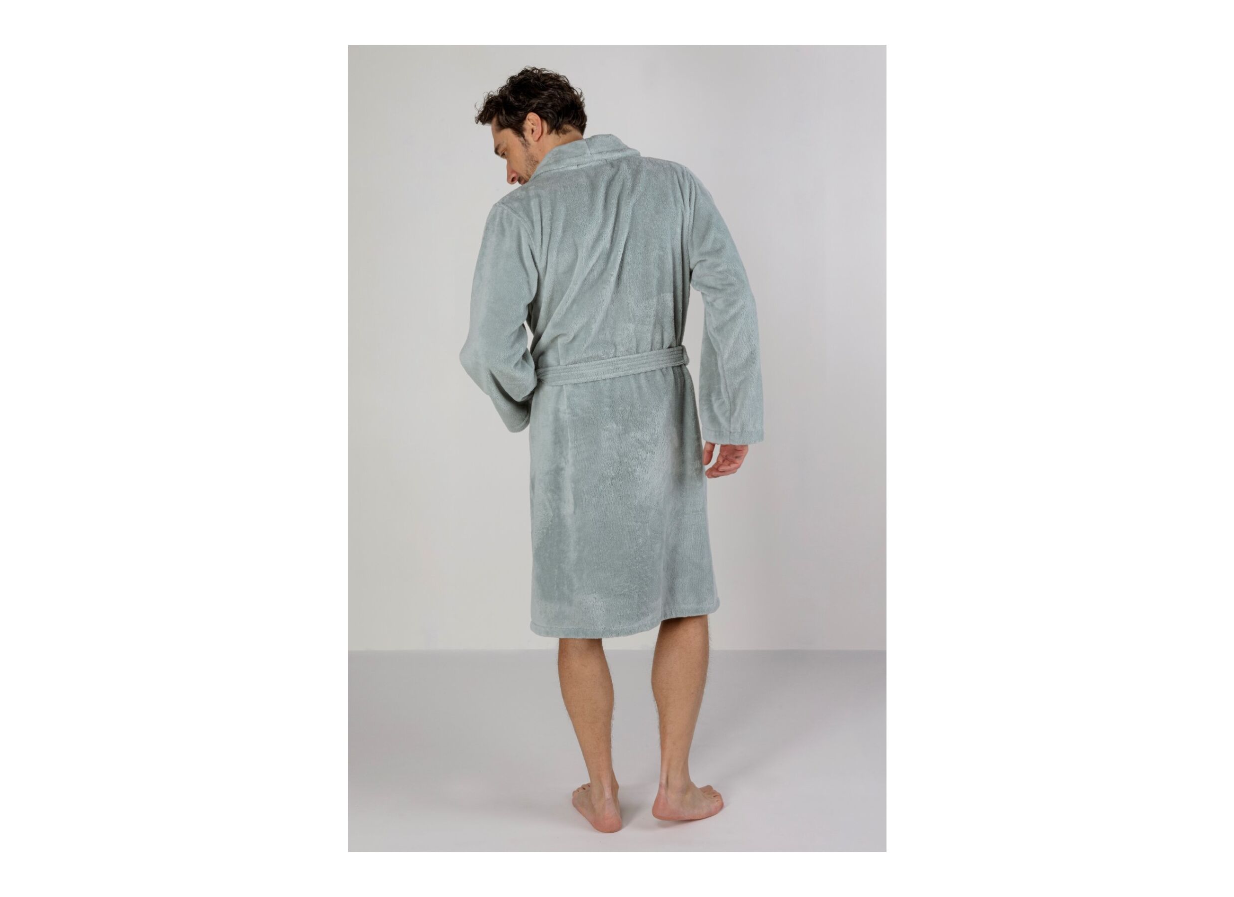 Overzichtsfoto - Badjas XS flanel sea green