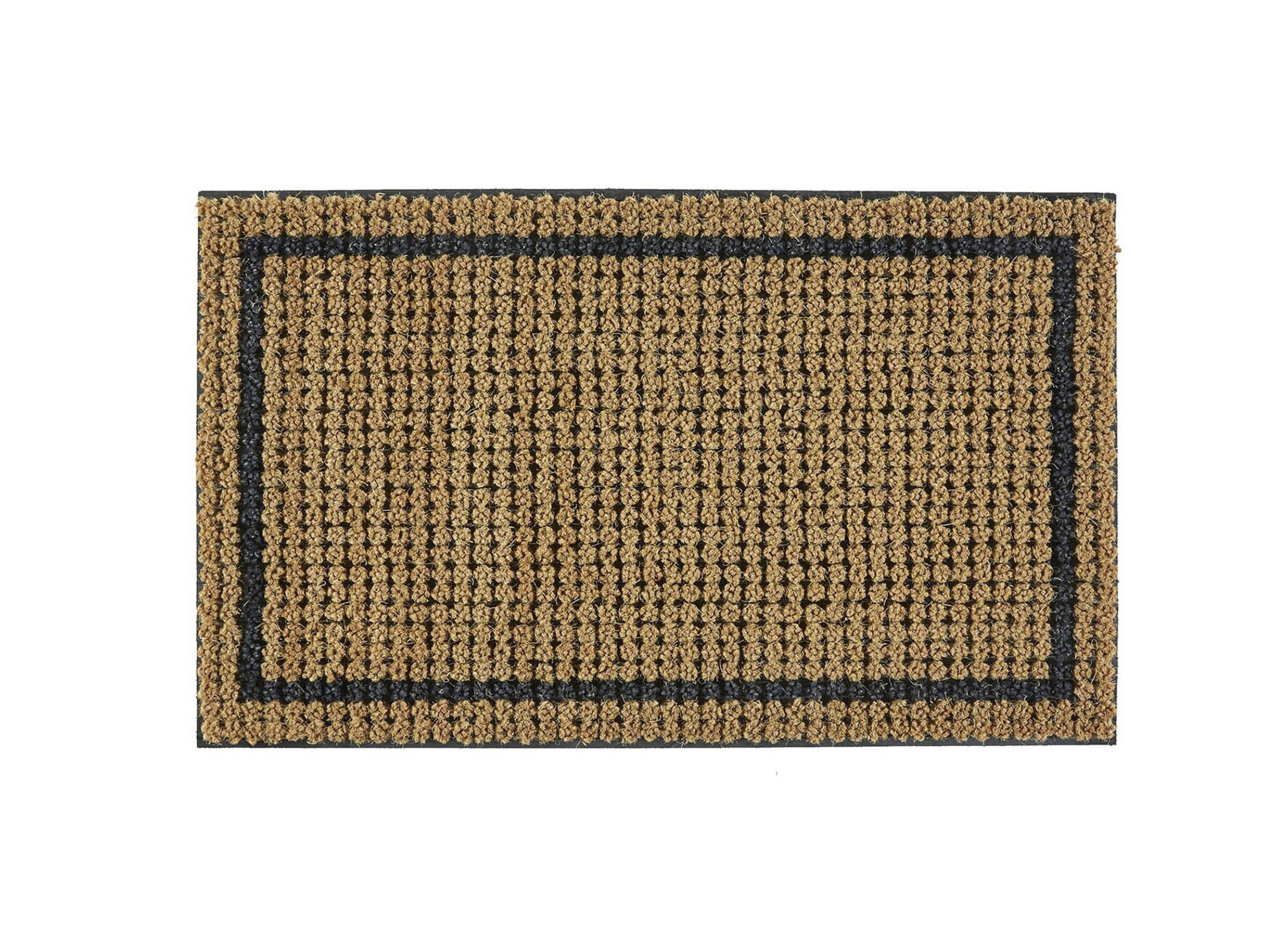 Deurmat Riviera Border 75x45cm kokos bruin