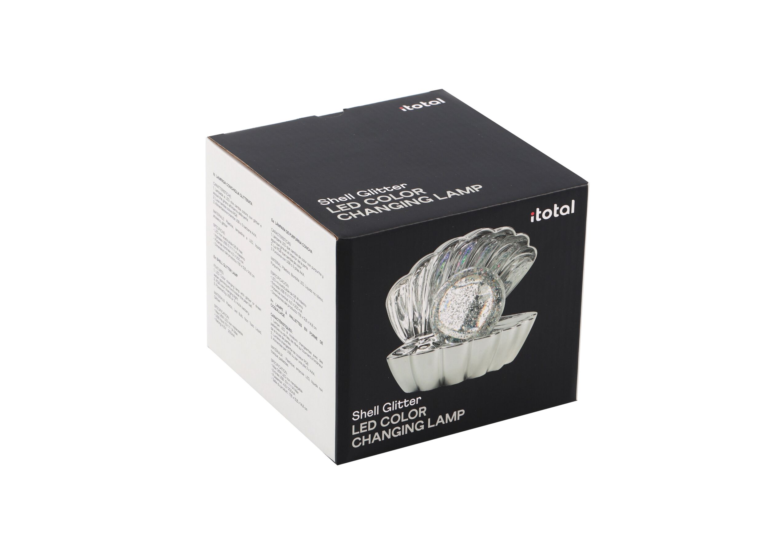 Overzichtsfoto - Tafellamp Shell kunststof - zilver