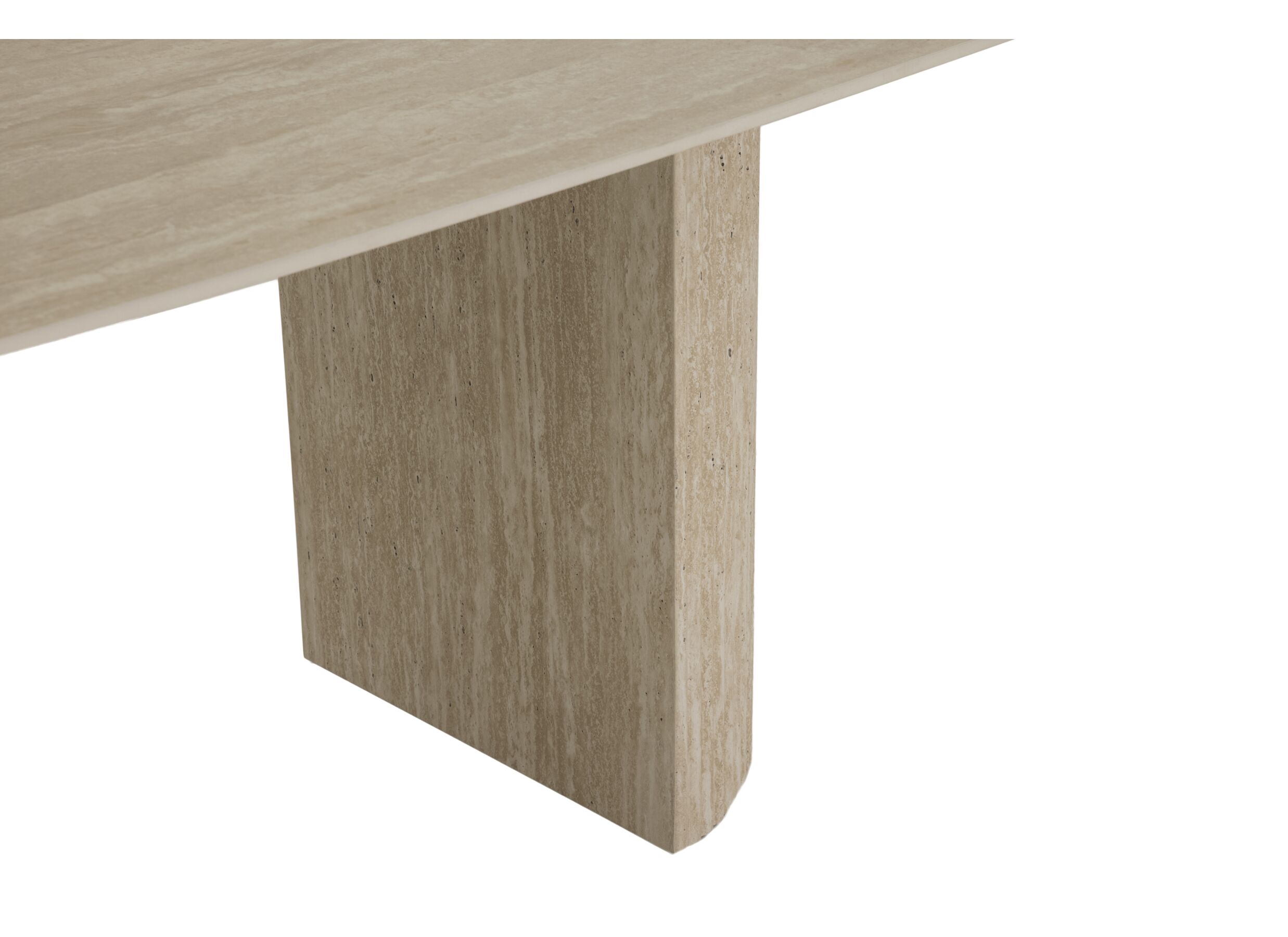 Detailfoto - Tafel 200x100cm - keramiek - beige travertin look