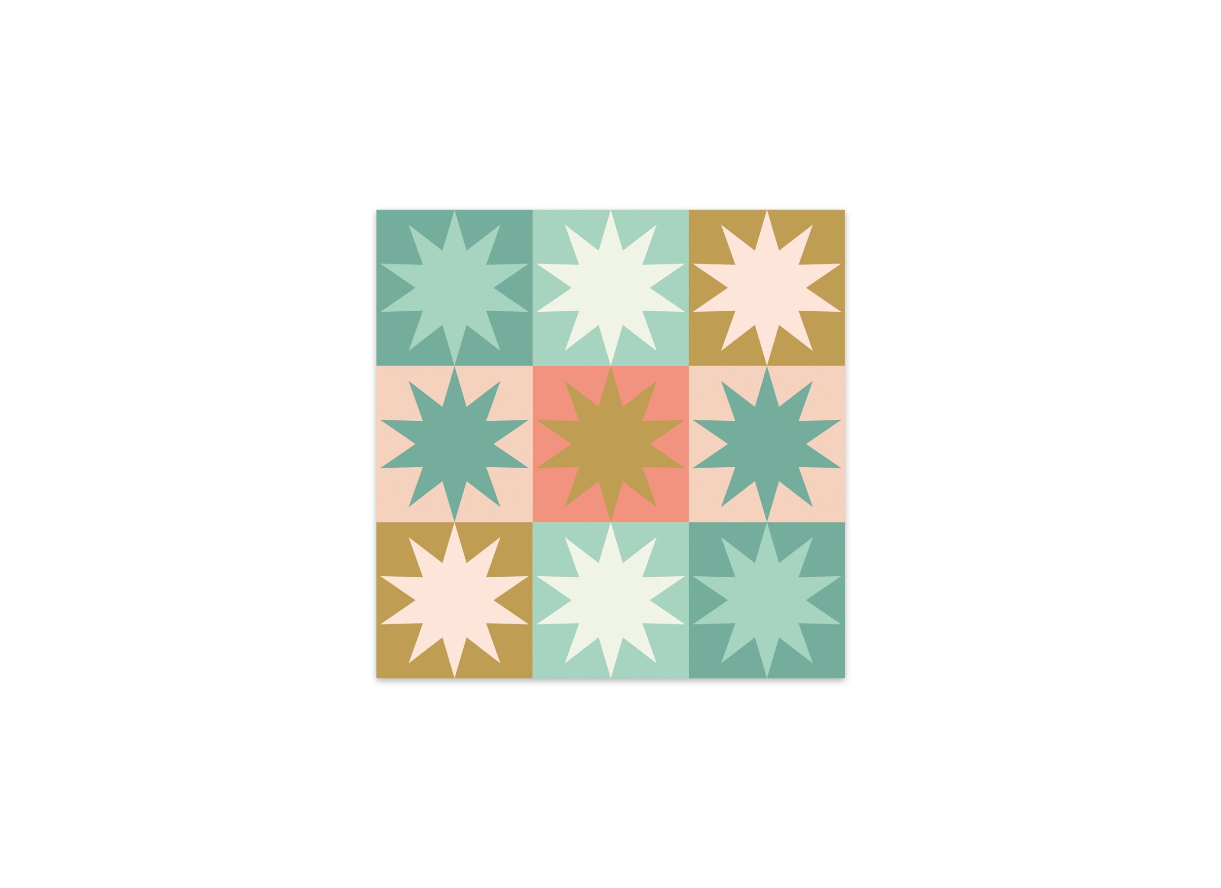 Serviette Stars & Squares 33x33cm - papier - multicolor 20 stuks - Serviette Stars & Squares 33x33cm - papier - multicolore 20 pièces
