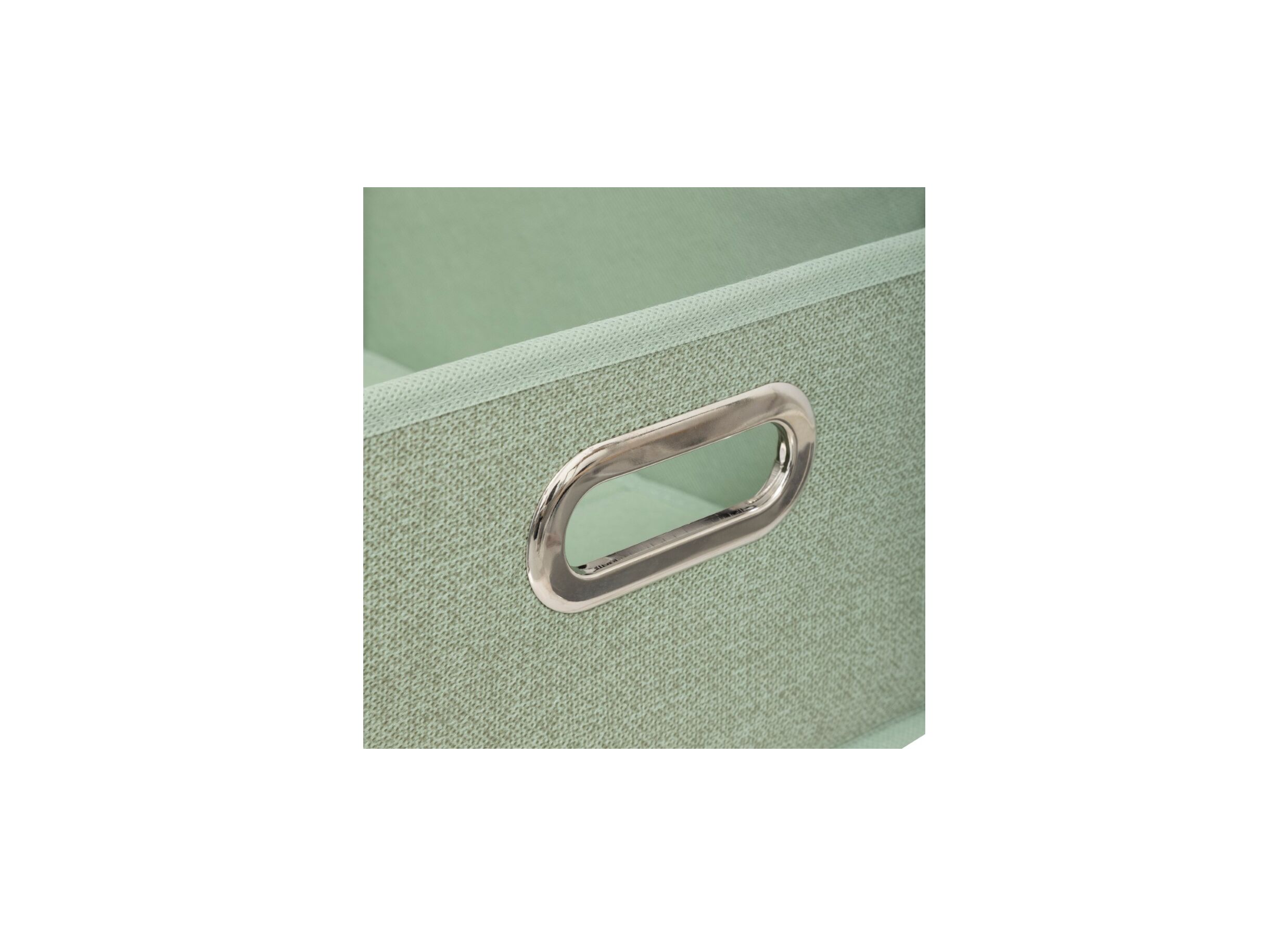 Detail - Boite de rangement 31x15cm - tissu - vert sauge