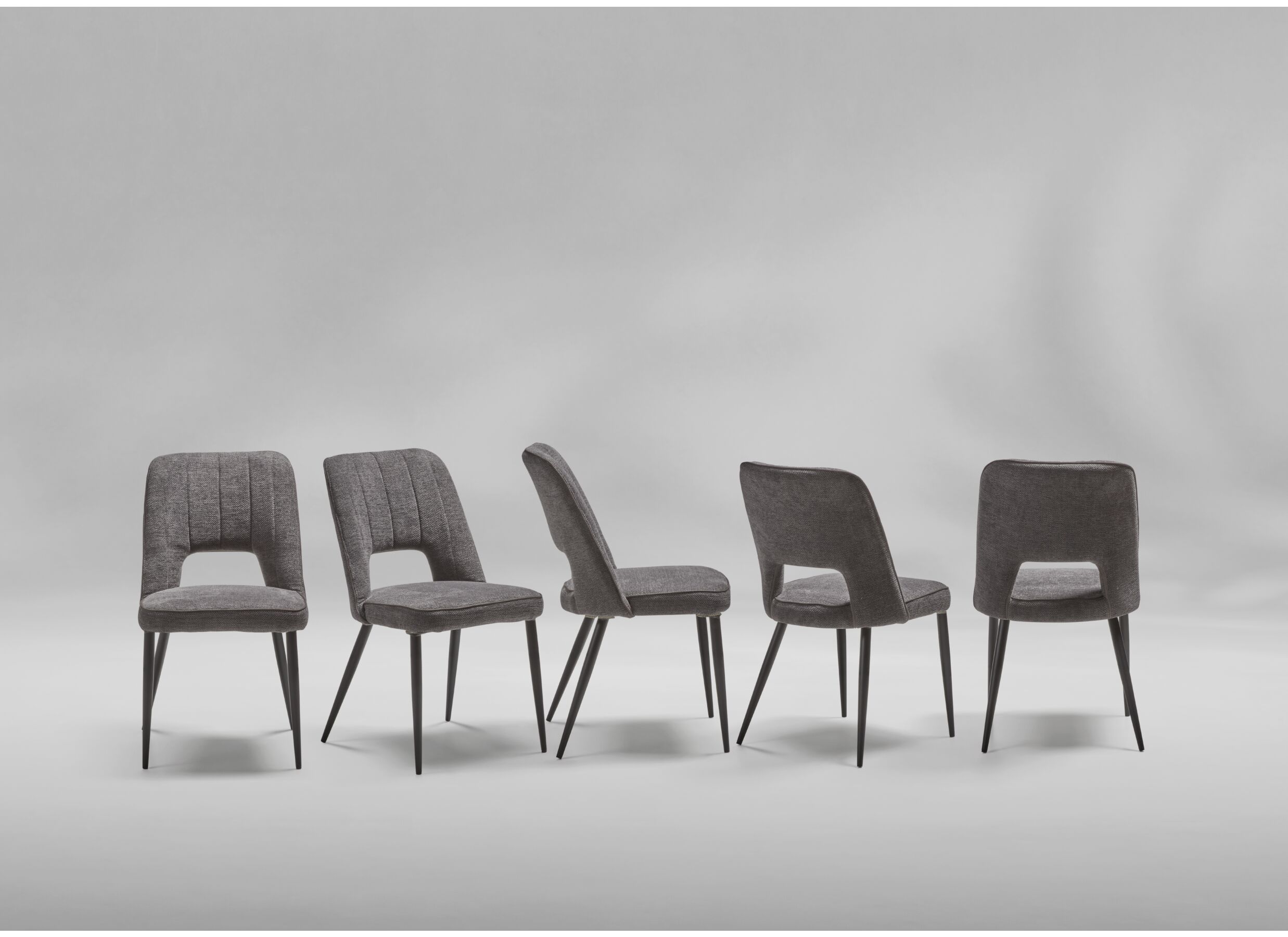 Aperçu - Chaise 50x50x90cm - tissu - anthracite