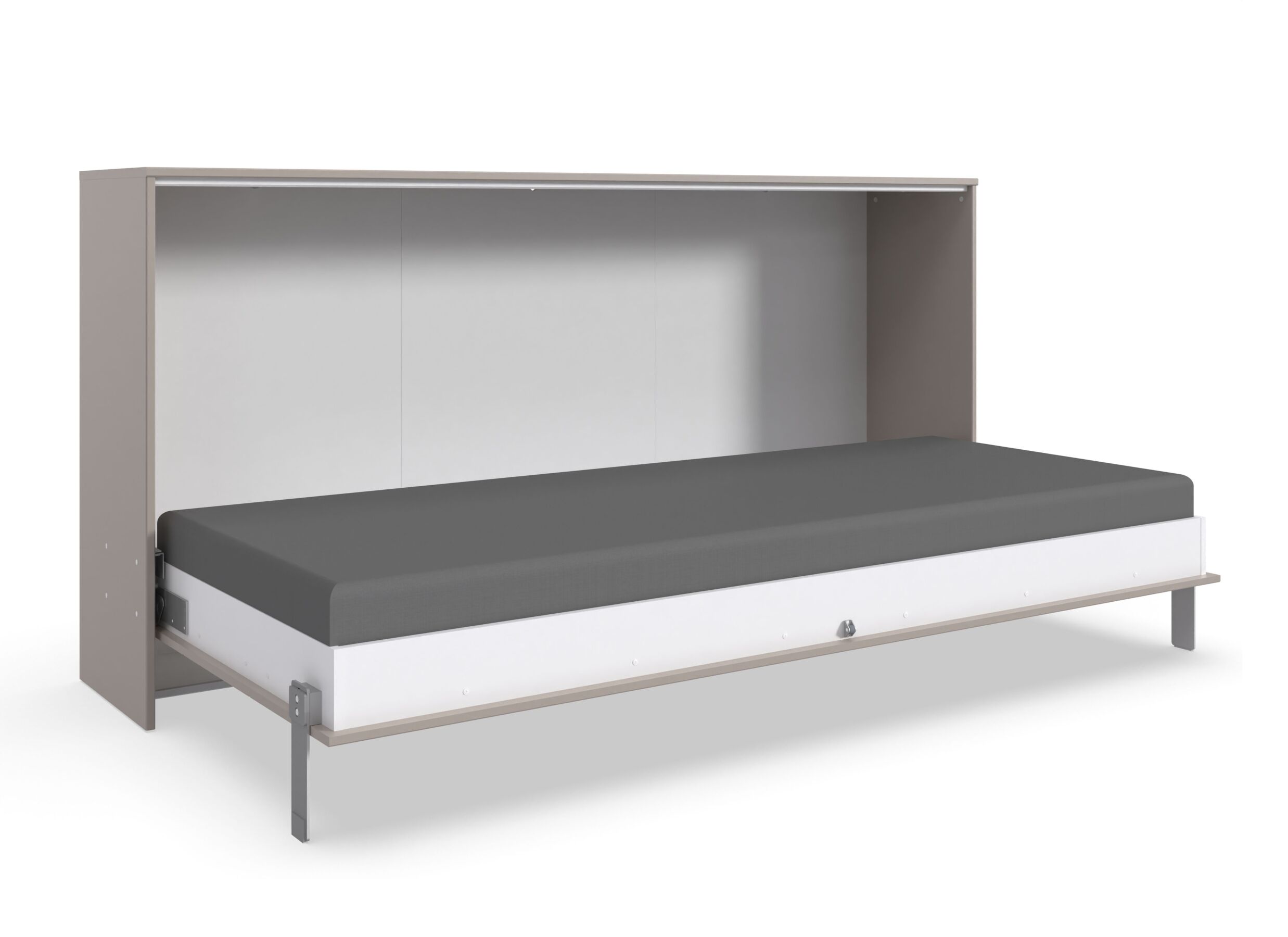 Opklapbed Juist 90x200cm - decor - sahara grijs - Lit pliant Juist 90x200cm - décor - sahara gris