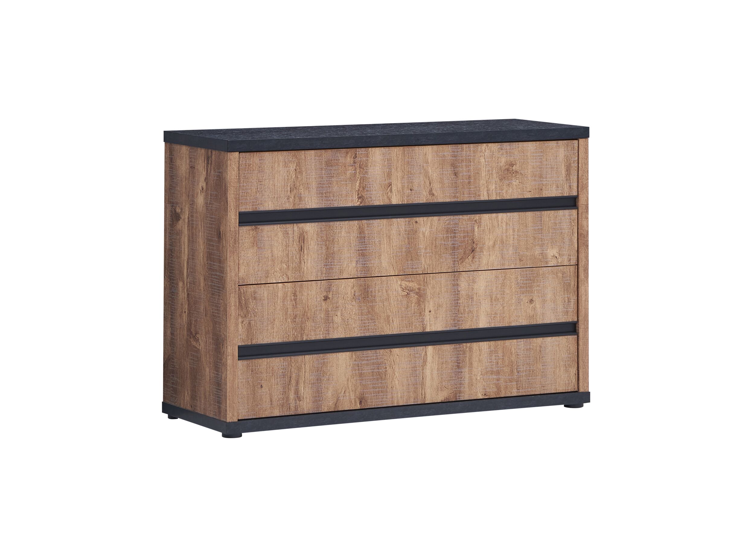 Commode Elsa 110x40x76cm - Commode Elsa 110x40x76cm - décor - industrial oak/noir