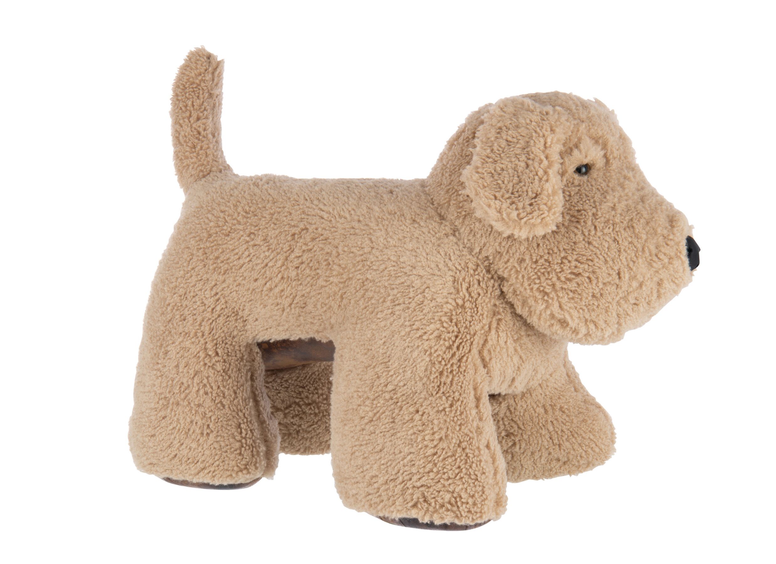 Deurstopper Hond 70x40x47cm - polyester - beige - Deurstopper Hond 70x40x47cm - polyester - beige