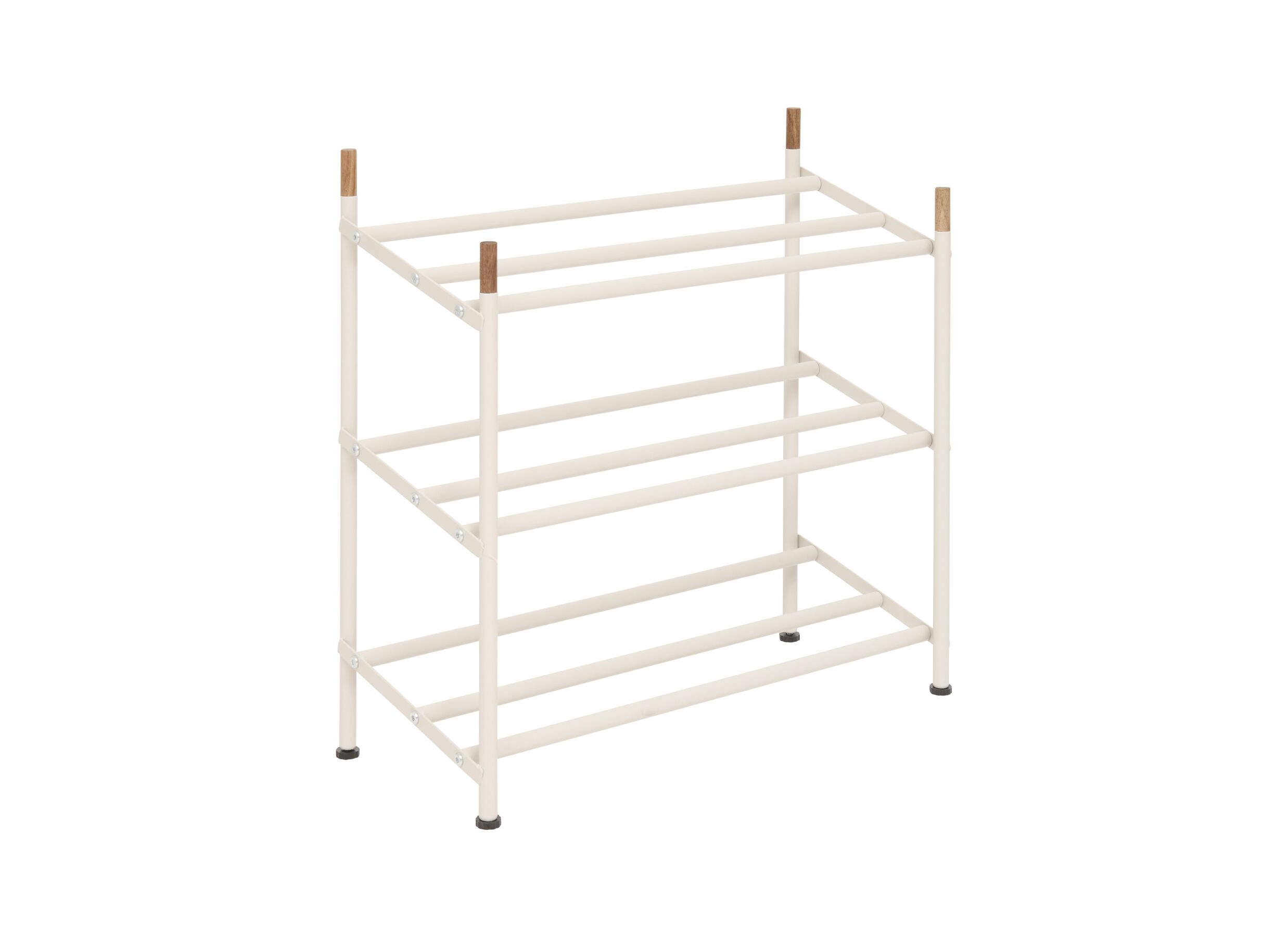 Plus Important - Étagère à chaussures Cassie extensible 54,8x22,5x53,5cm - acier - beige