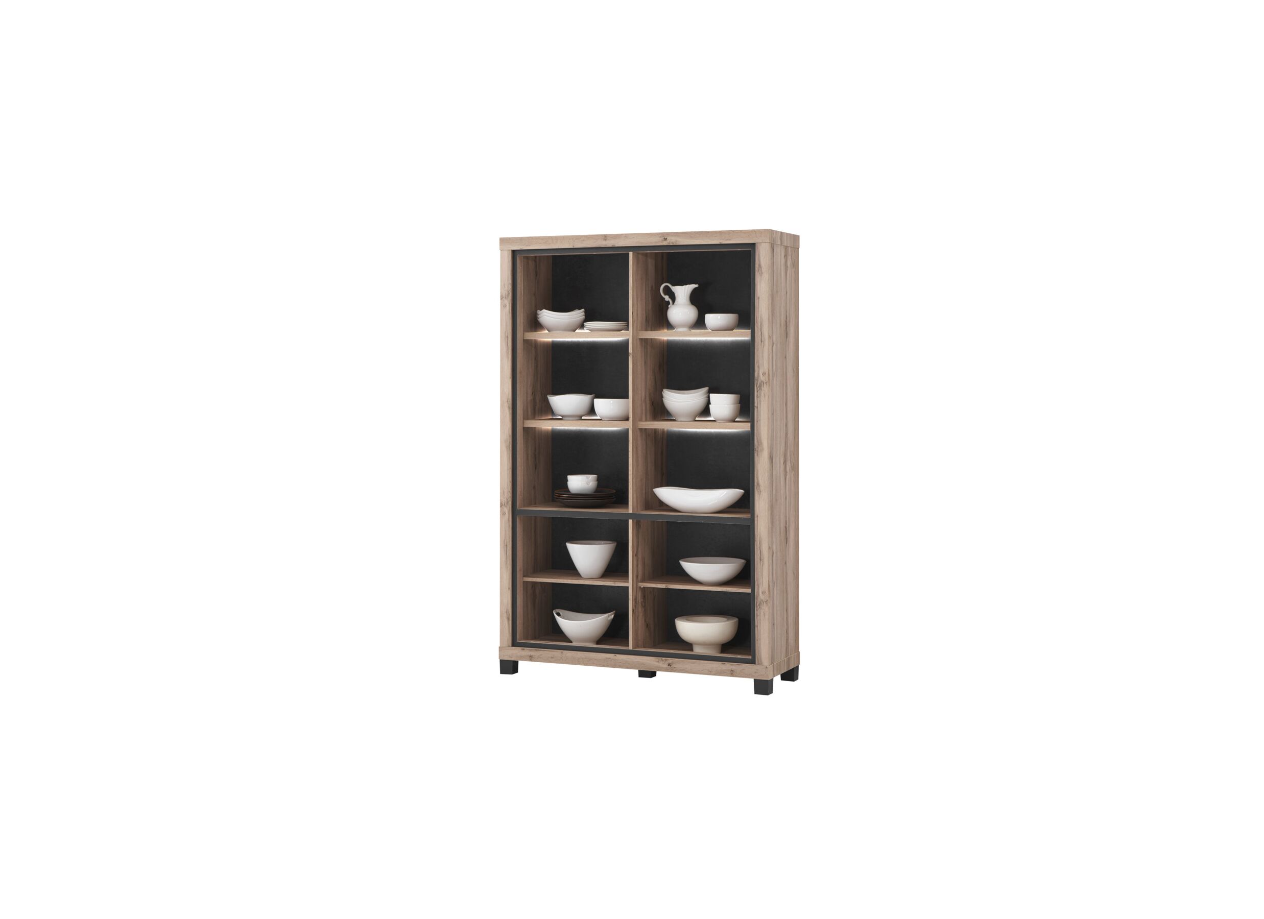 Disposition - Vitrine Elegance 133cm - décor - canada oak