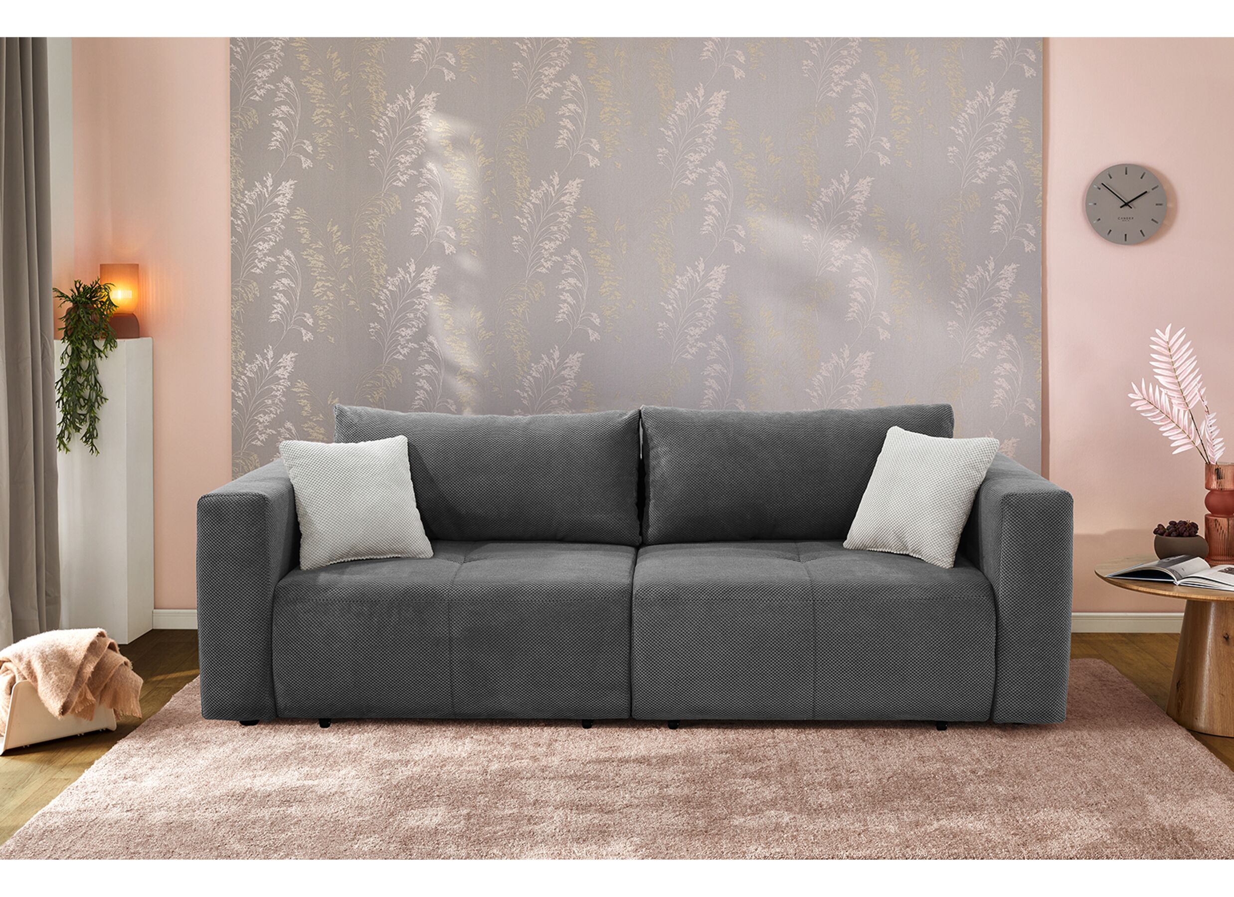 Sfeerfoto - Zetel Relax Bigsofa 4-zit - stof - donkergrijs