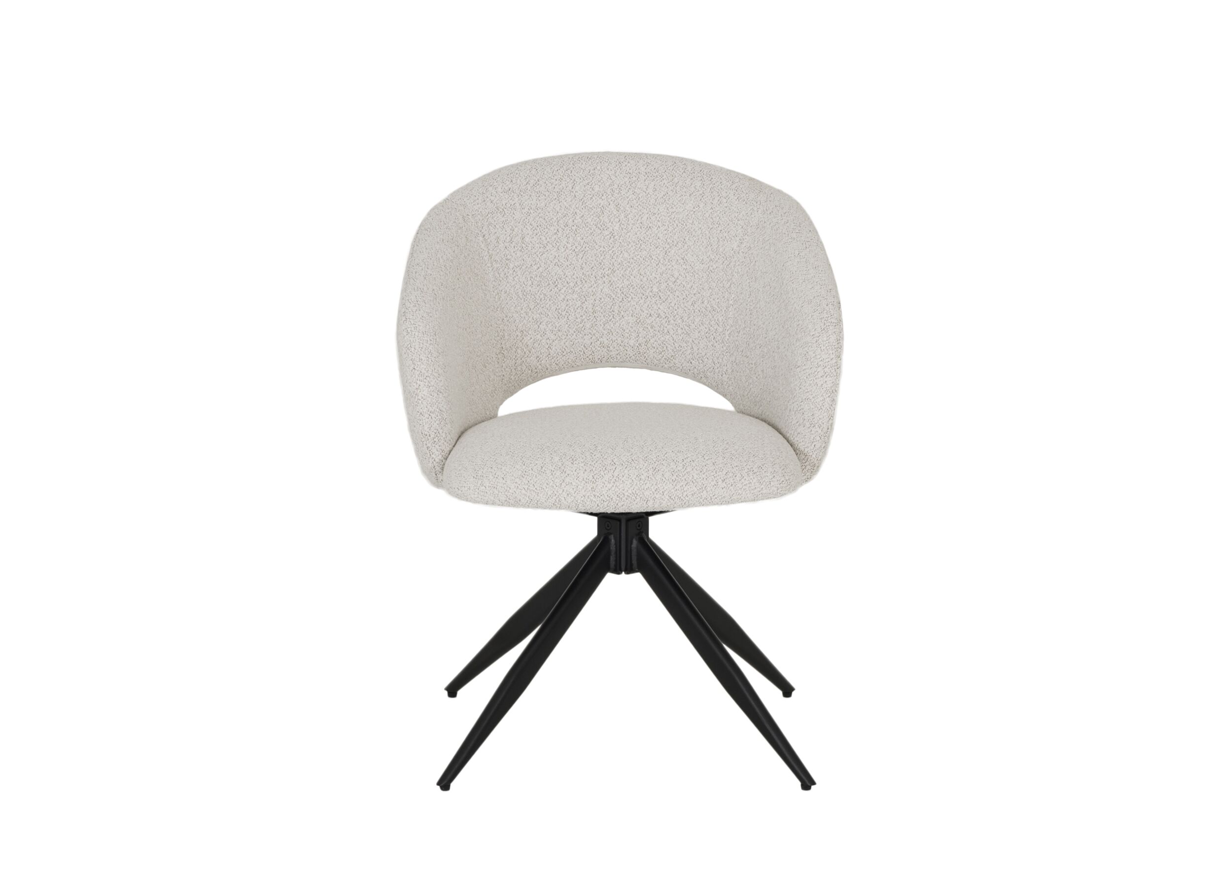 Aperçu - Chaise pivotante Pilar 60,5x58,5x78,5cm - tissu - beige