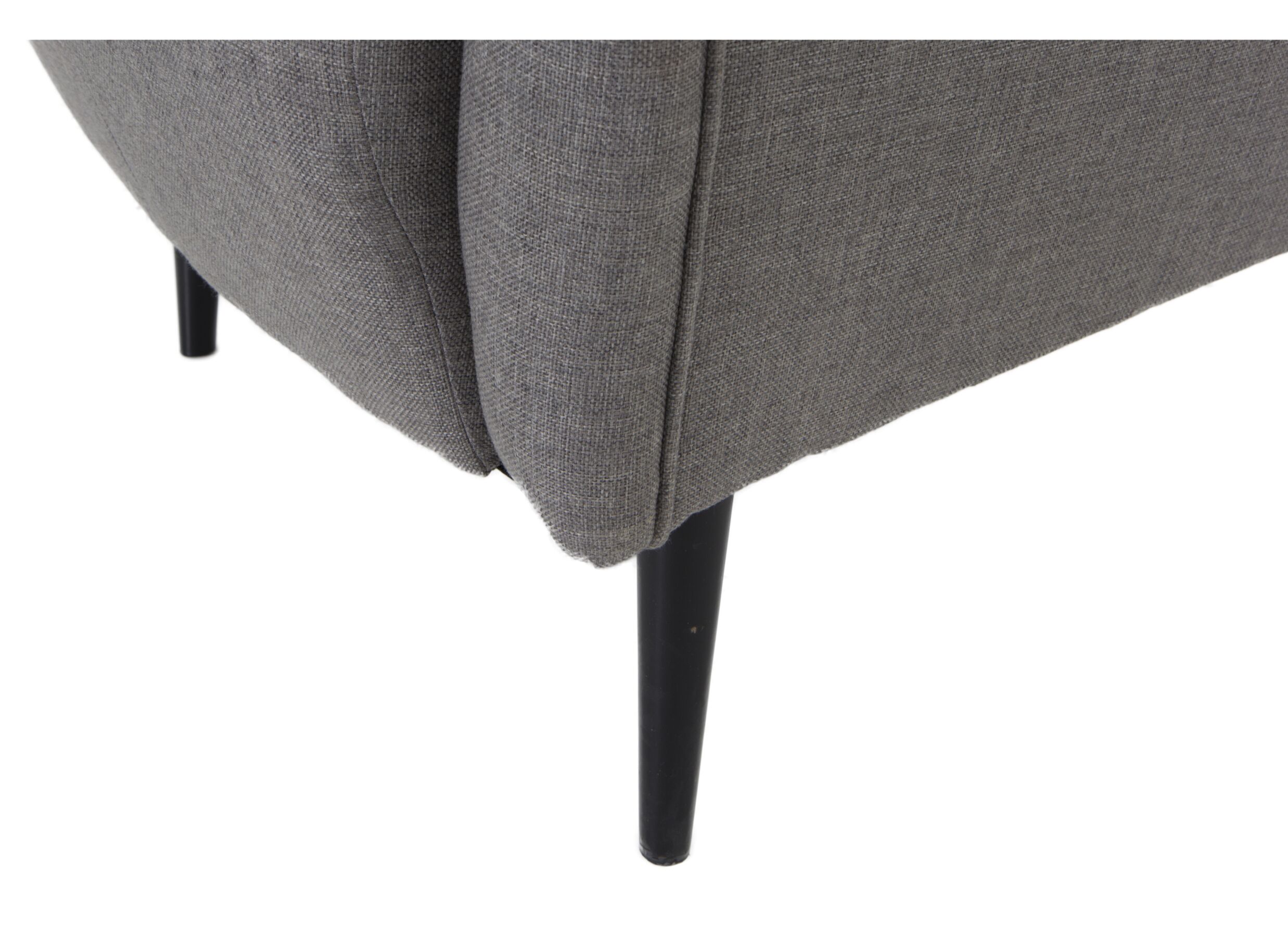Fauteuil et pouf Canto 76x80x107cm - tissu - taupe