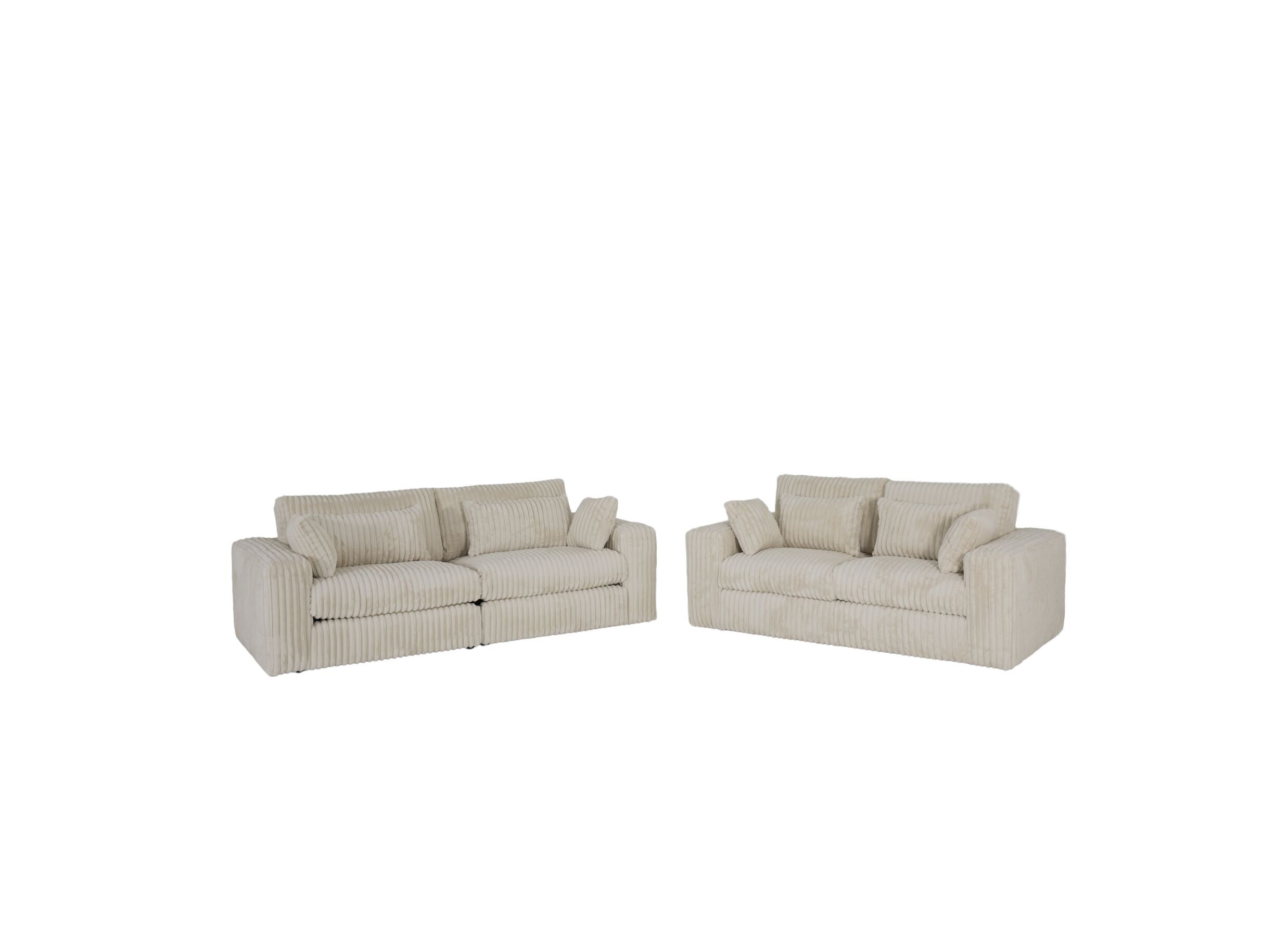 Zetel Monize 3+2-zit - stof - ecru - Zetel Monize 3+2-zit - stof - ecru