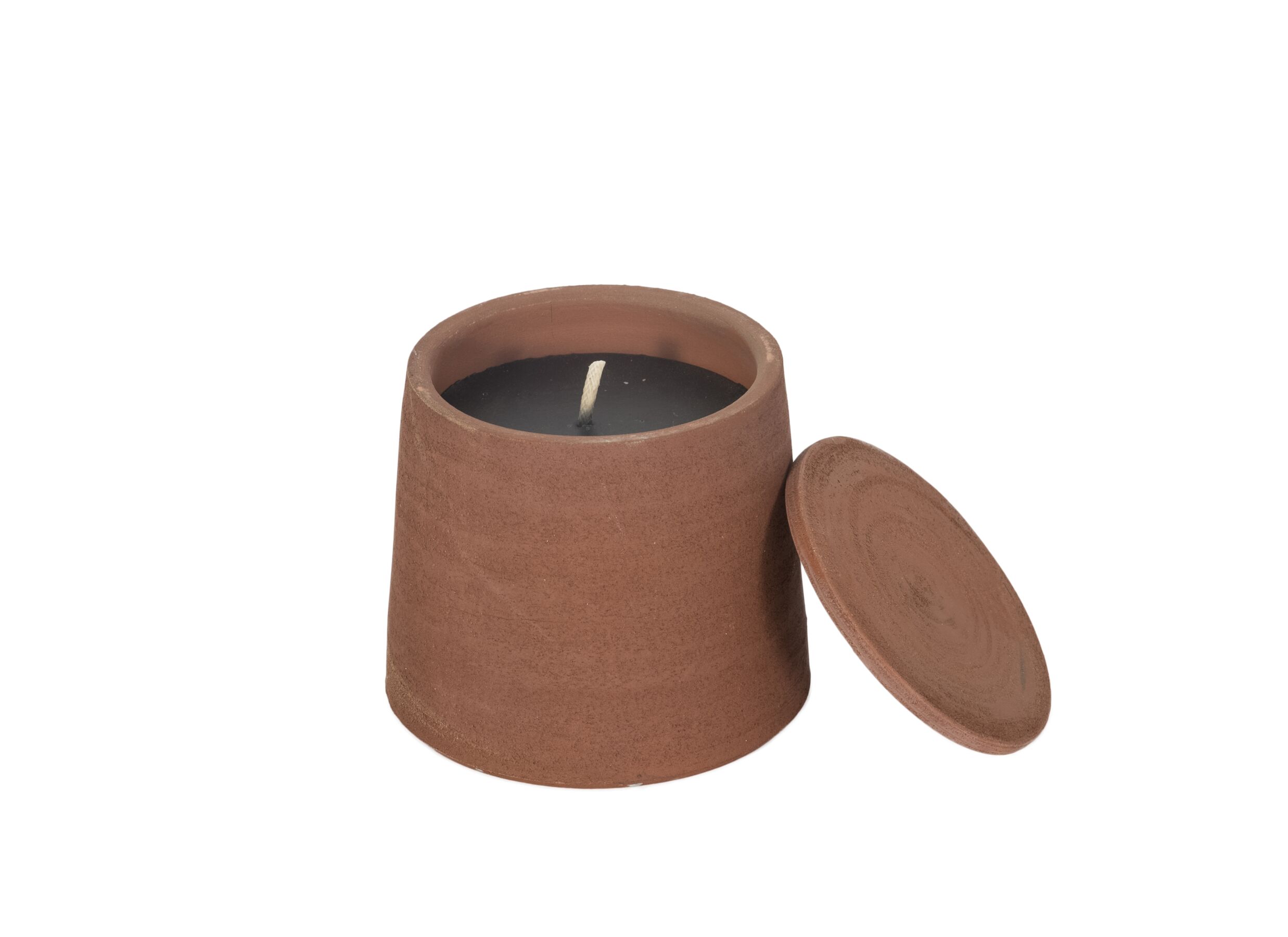 Overzichtsfoto - Geurkaars Outdoor lavendel Ø16x15cm - terracotta - rood