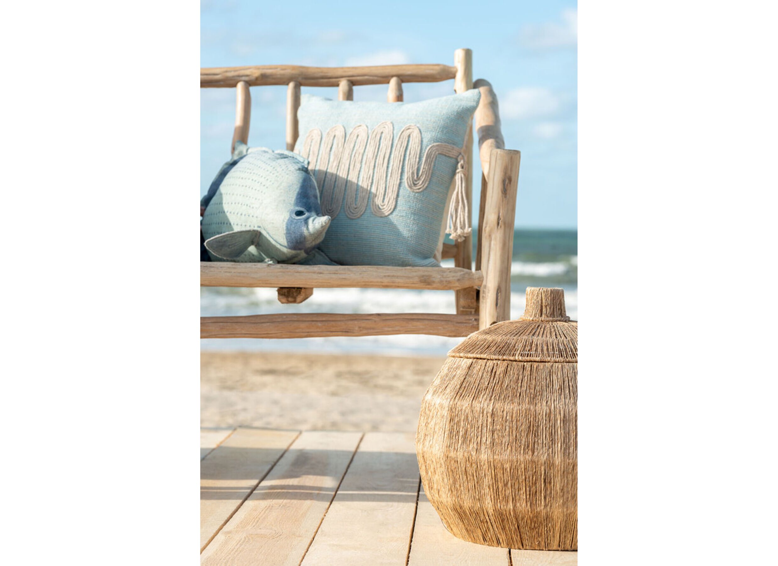 Foto ambiance - Panier Dantya Ø55,5 & 45cm - jute - naturel lot de 2