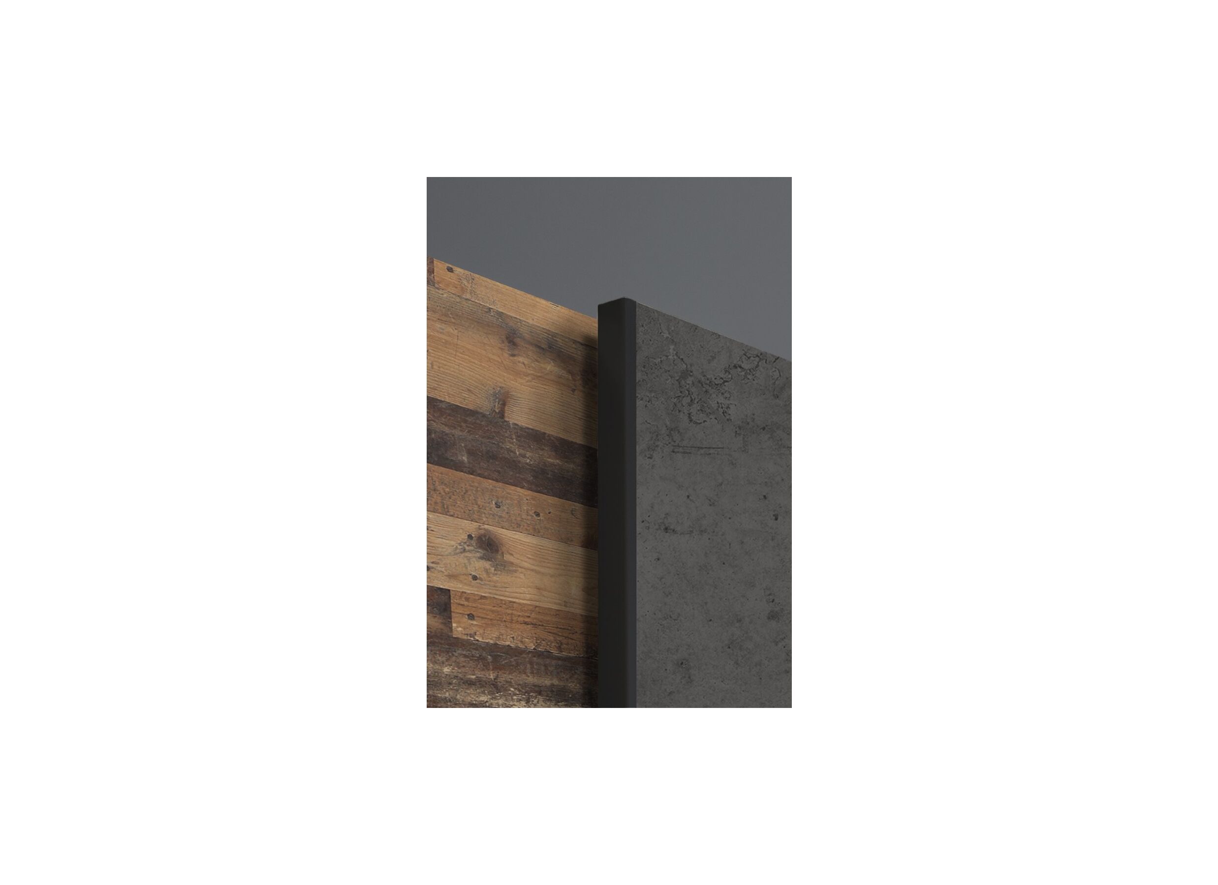 Armoire à portes coulissantes Ozzula 120cm - décor - old wood vintage/béton