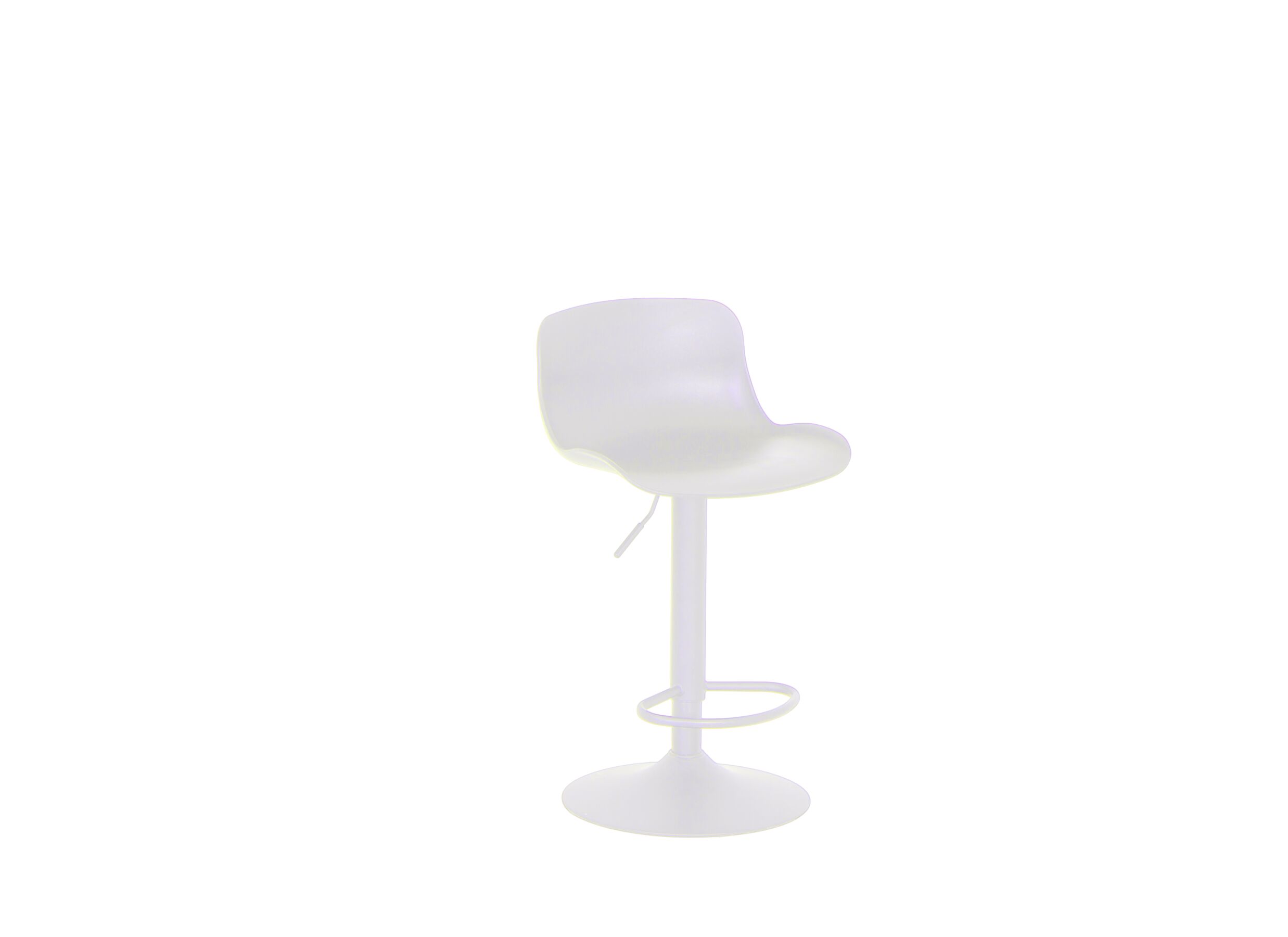 Chaise de bar Dune HA57-78cm - synthétique - blanc