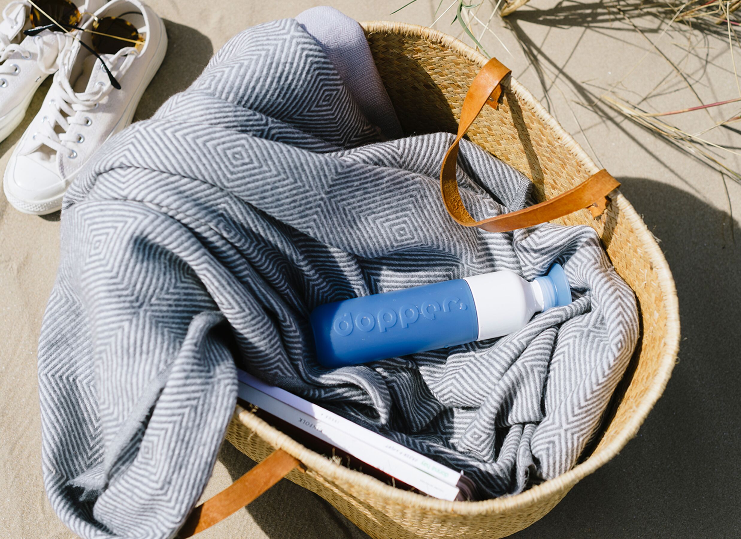 Foto ambiance - Gourde Dopper 45 cl - Plastique - Bleu