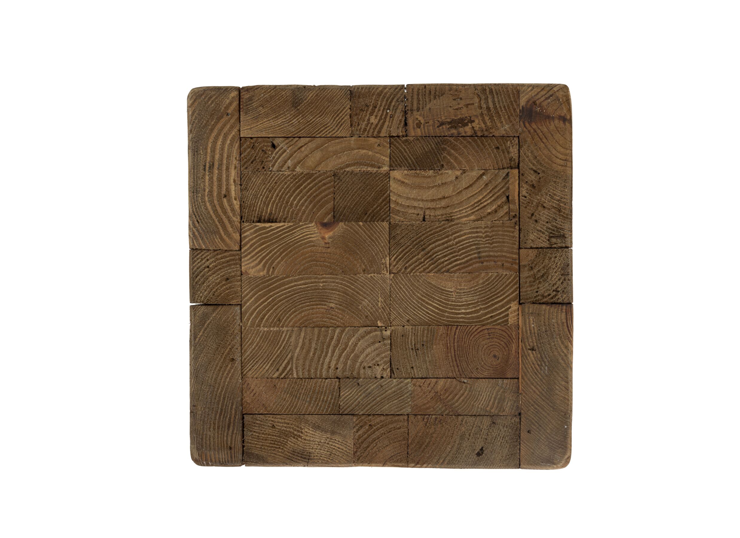 Detail - Table d'appoint Hawk 35x35x40cm - bois de pin recyclé - naturel