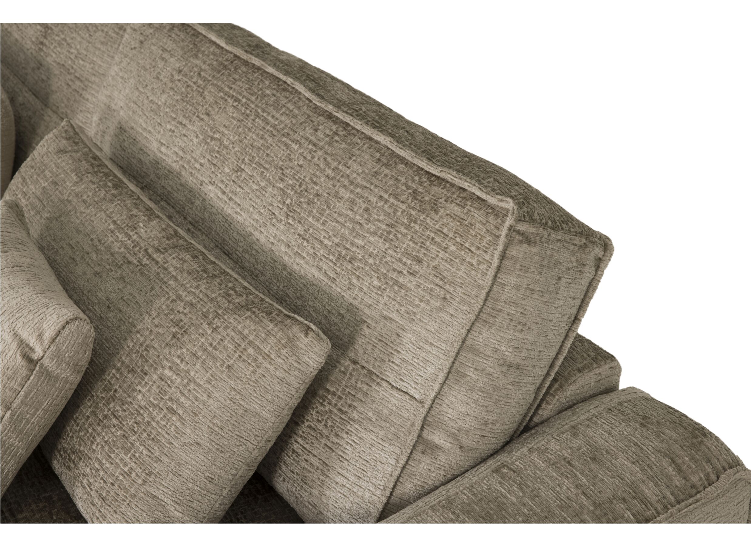 Canapé d'angle Castor 357x150cm - tissu - beige