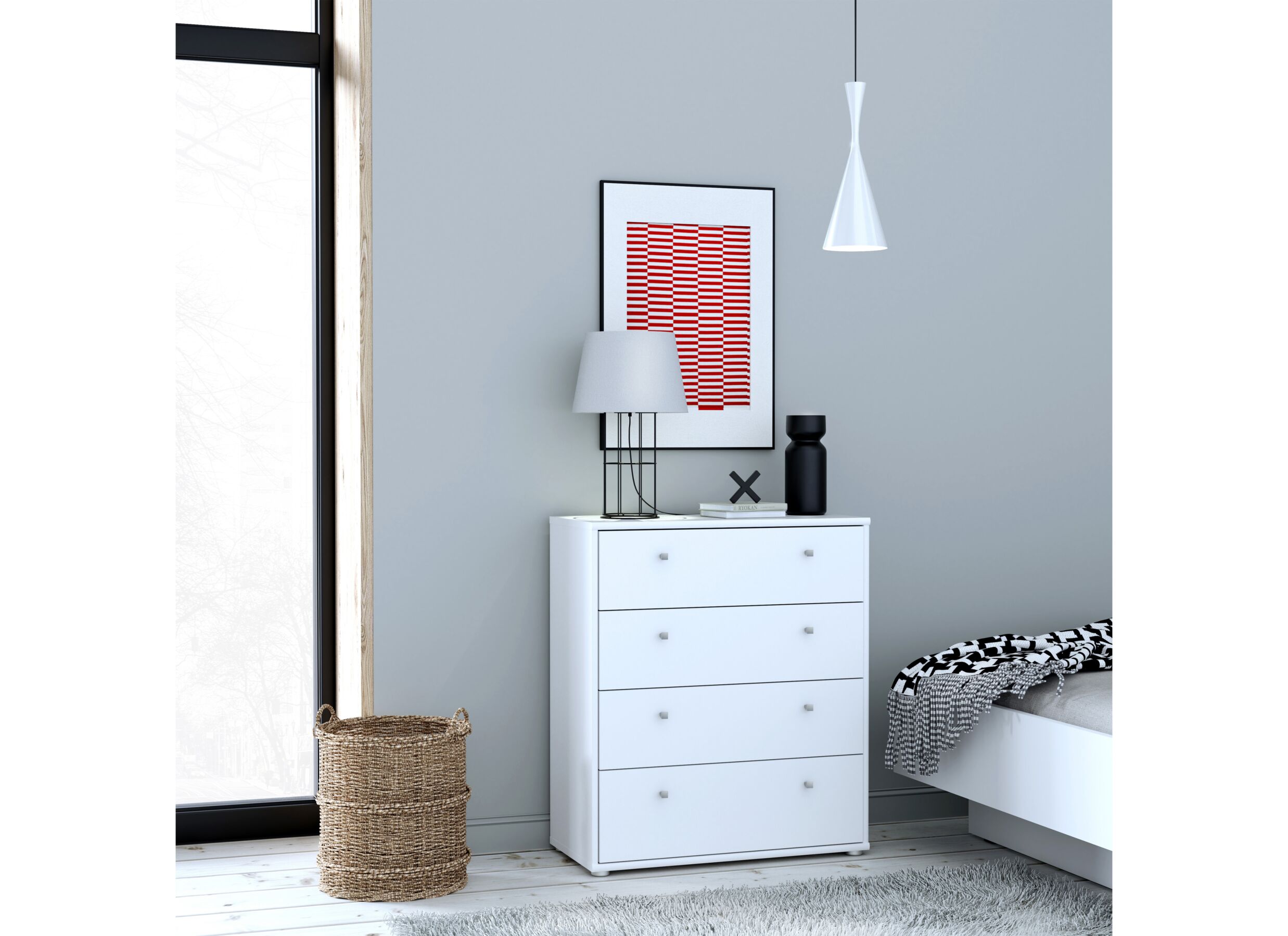 Foto ambiance - Commode Topic 74x35x86cm - décor - blanc