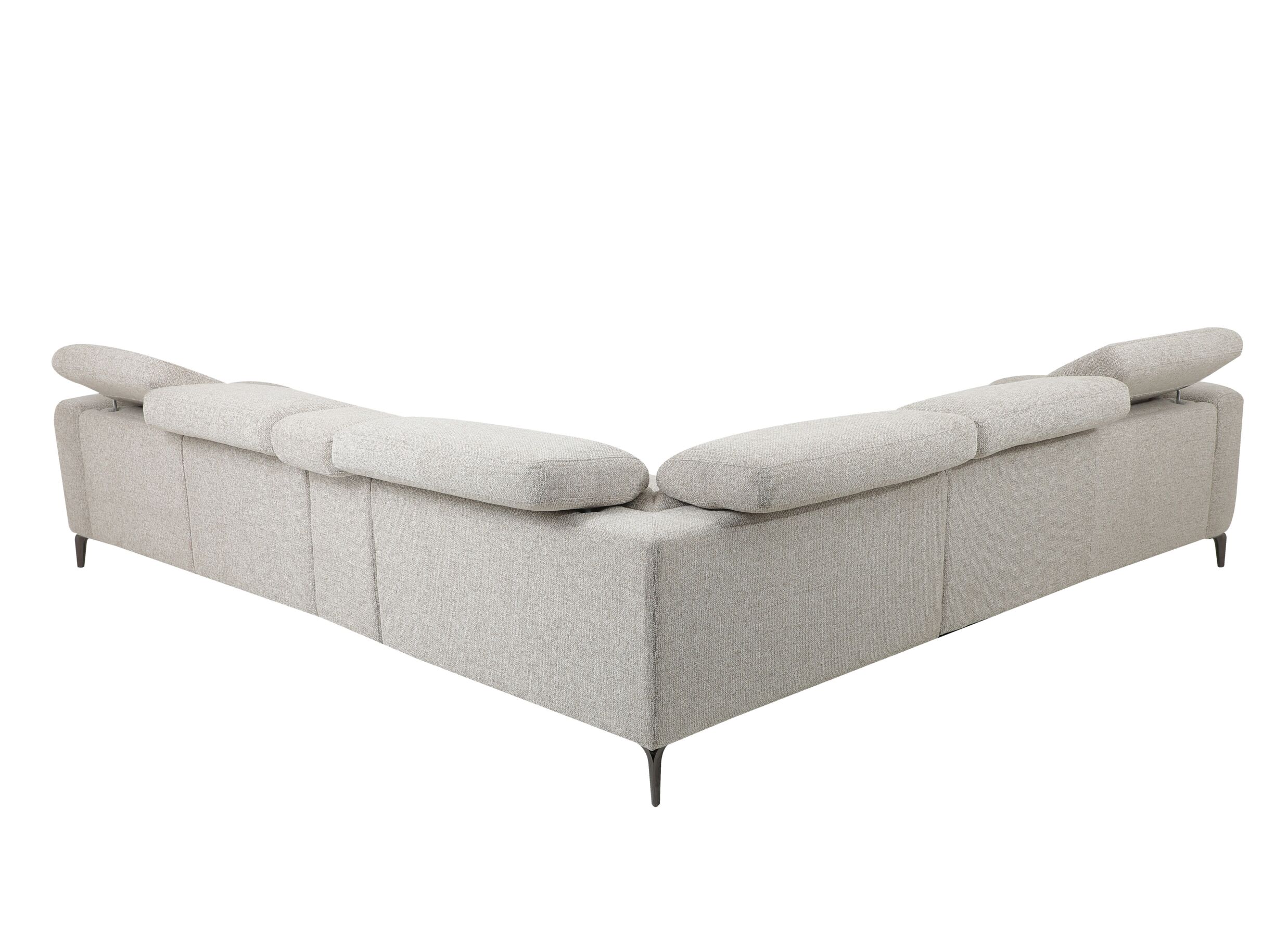 Aperçu - Canapé d'angle Talk 295x327cm - tissu - mink avec relax