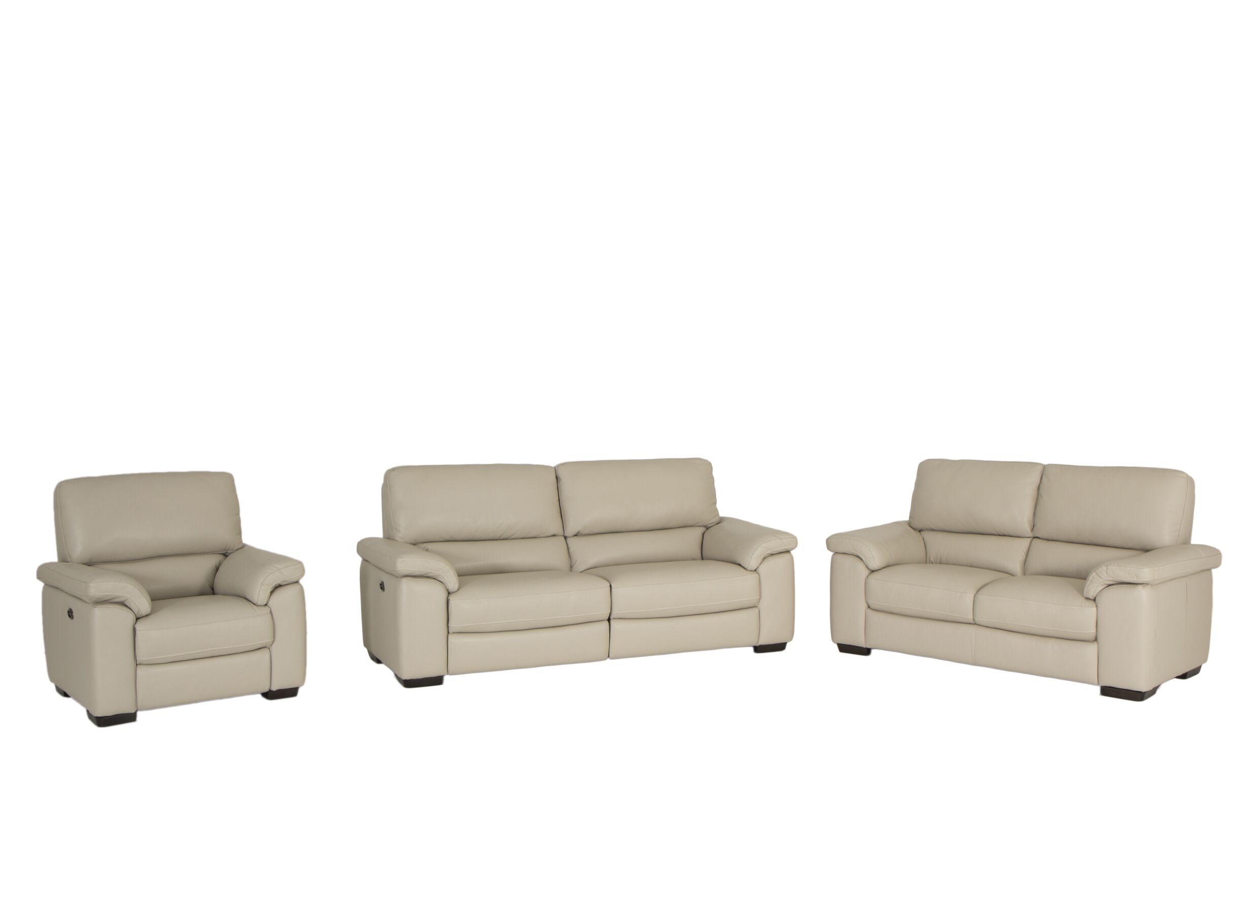 Zetel Aventi 2,5+2+1-zit - leder - grijs met relax