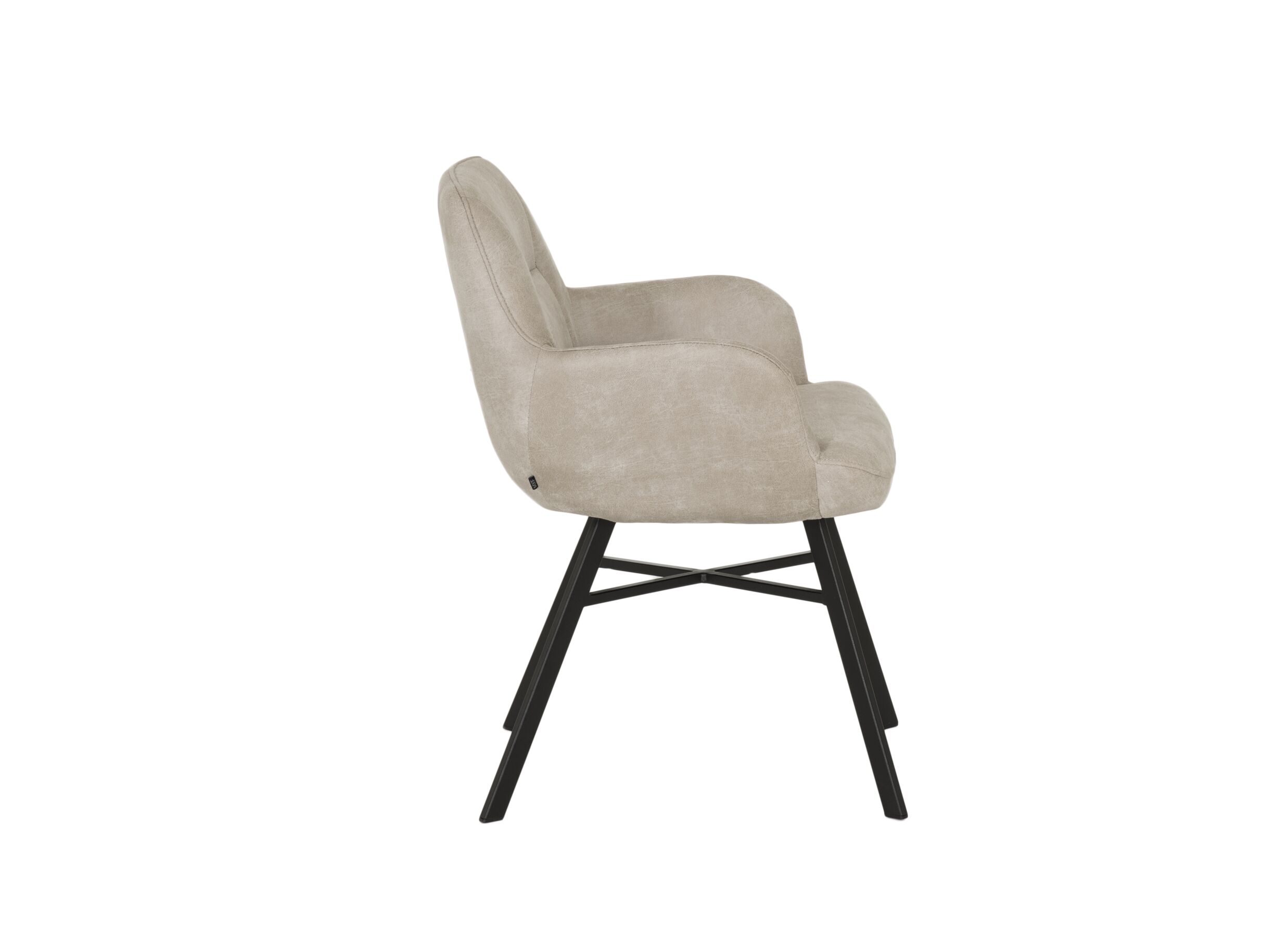 Chaise Nelson 58x63x85cm - tissu - toffee