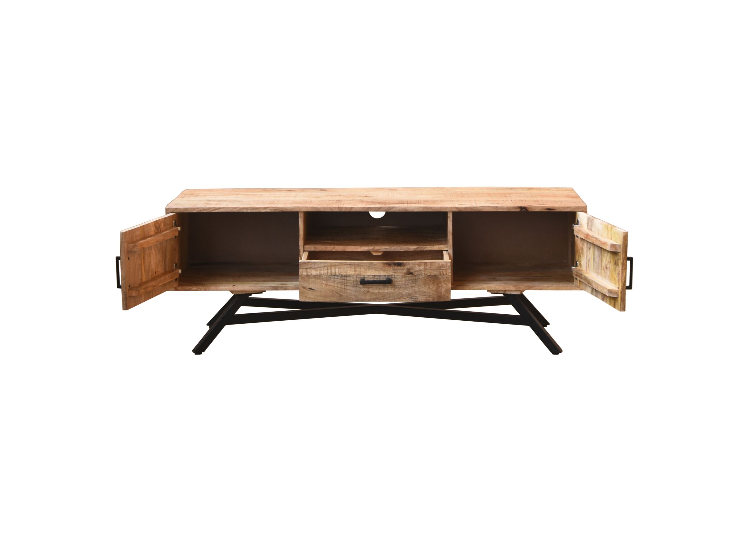 Meuble TV Tarth bois massif 145cm