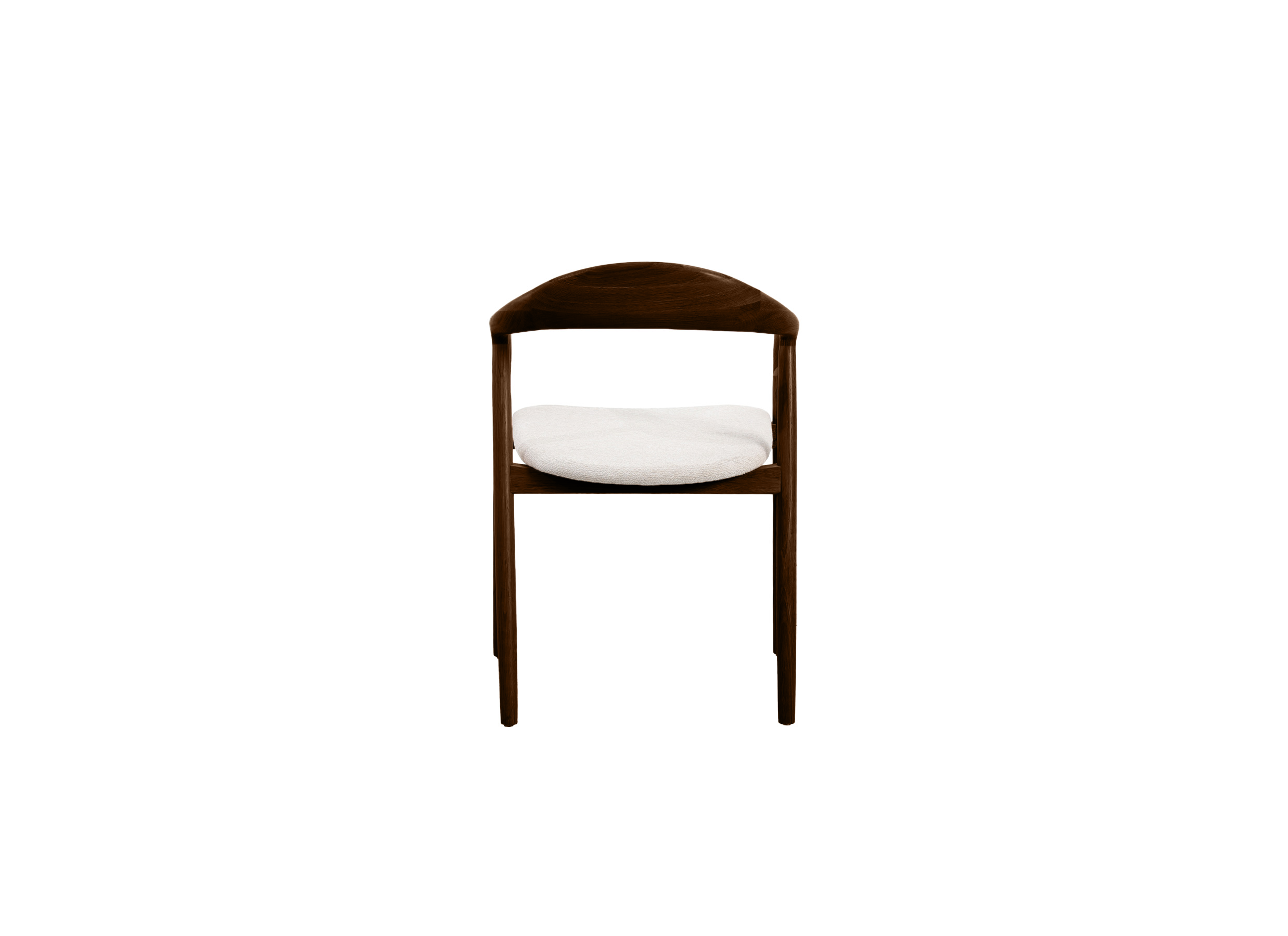 Overzichtsfoto - Stoel Donna 56,5x53x79,4cm - beuk fineer & polyestervezel - walnoot