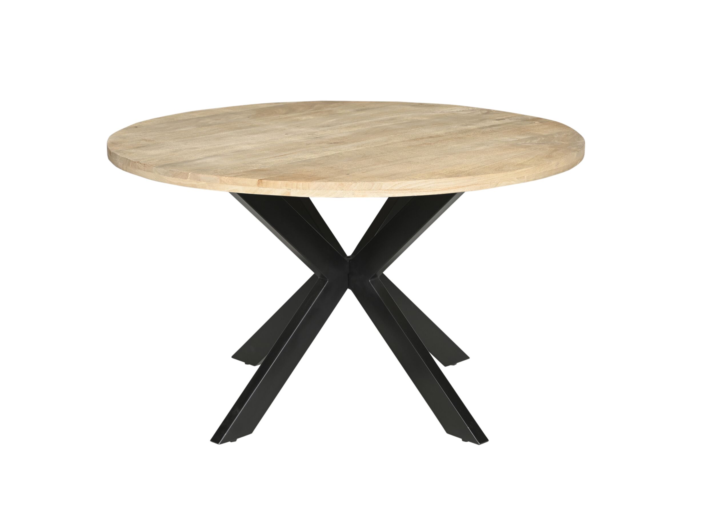 Aperçu - Table ronde Vergilio Ø110x76cm - manguier massif - marron & noir