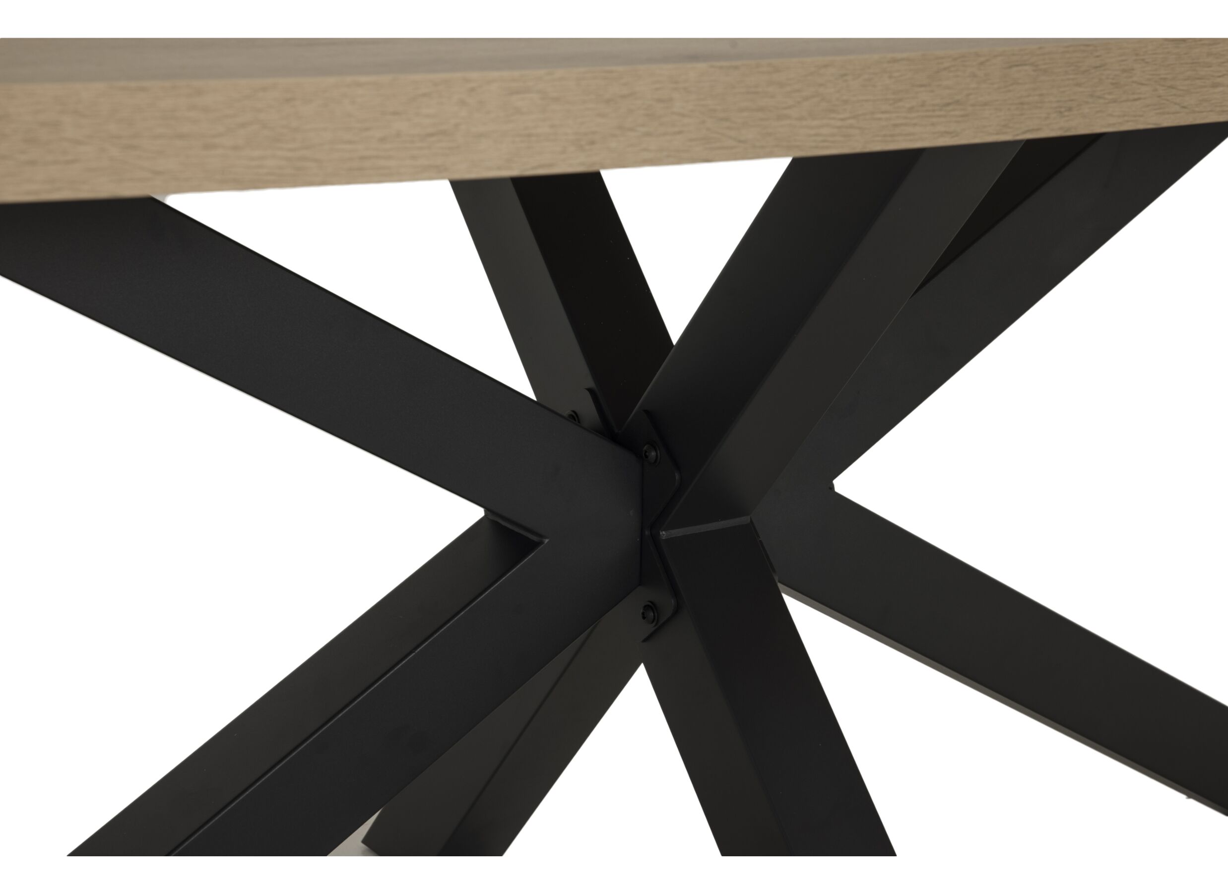 Detail - Table Valencia 210x100cm - mélamine - chêne clair