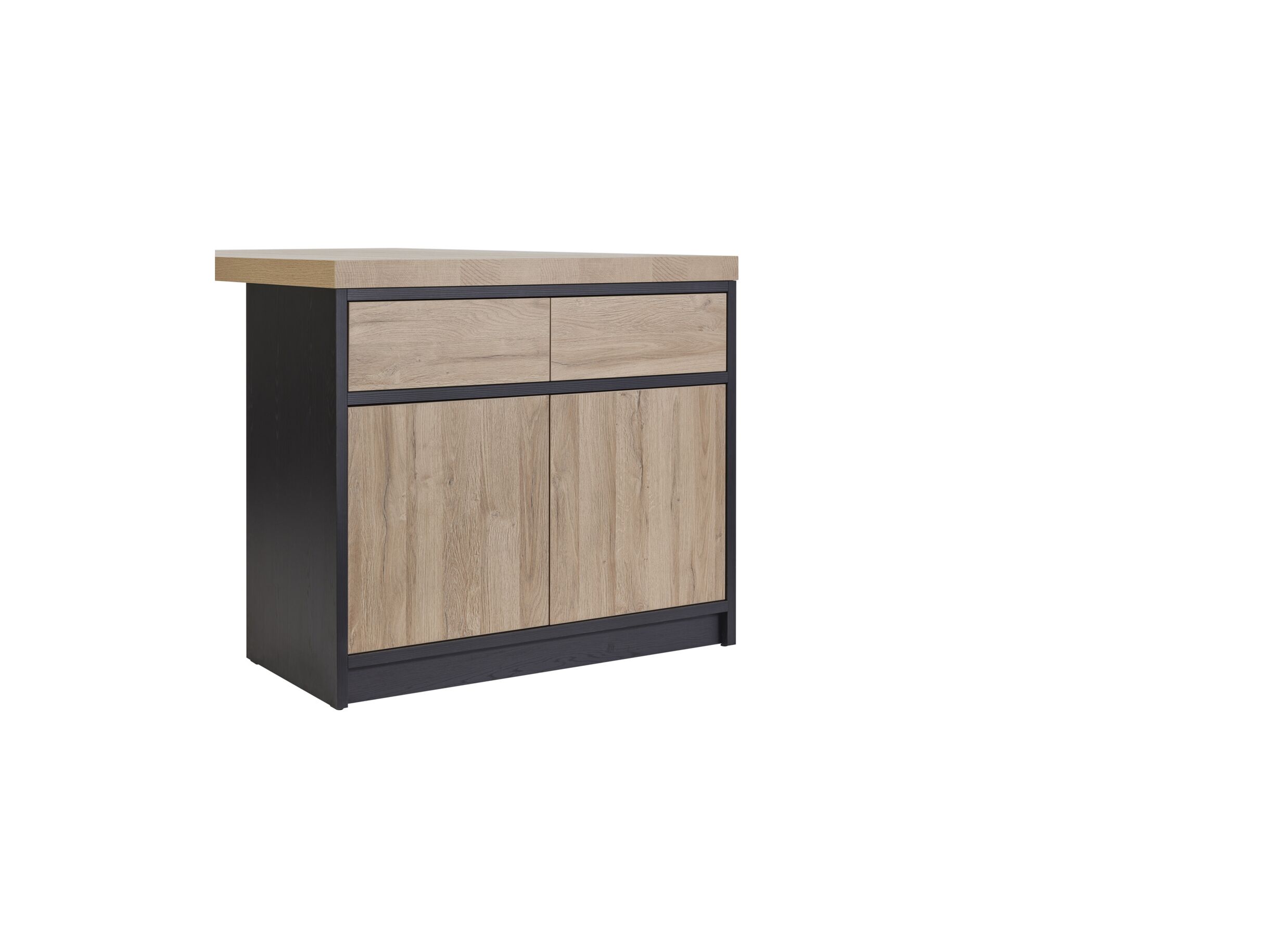 Aperçu - Îlots cuisine Ilotfon 170x100cm - mélamine - french oak/nox