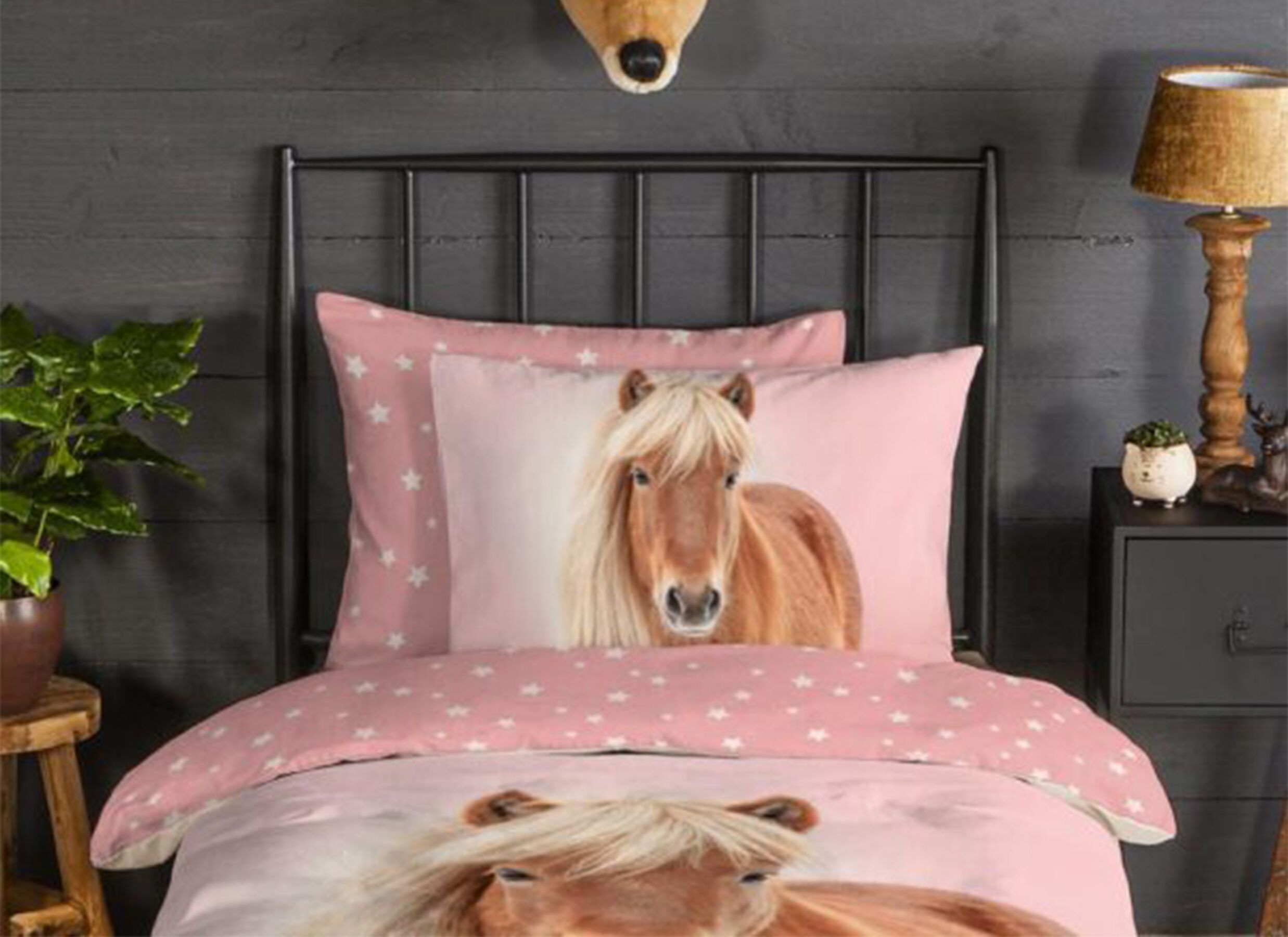 Foto ambiance - Housse de couette Caitlin 140x220cm - flanelle - rose