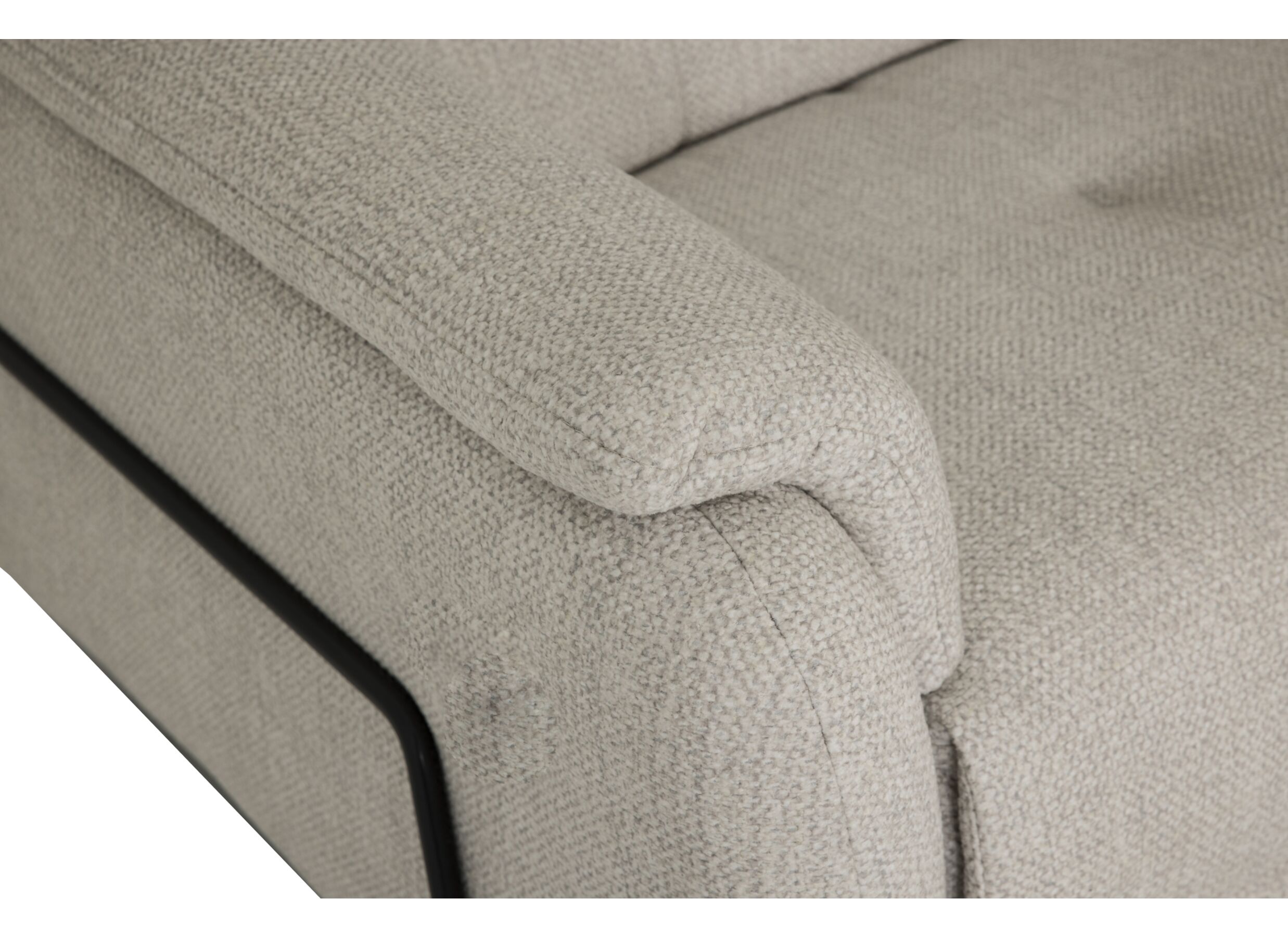 Detail - Canapé d'angle Oltens 281x228cm - tissu - beige