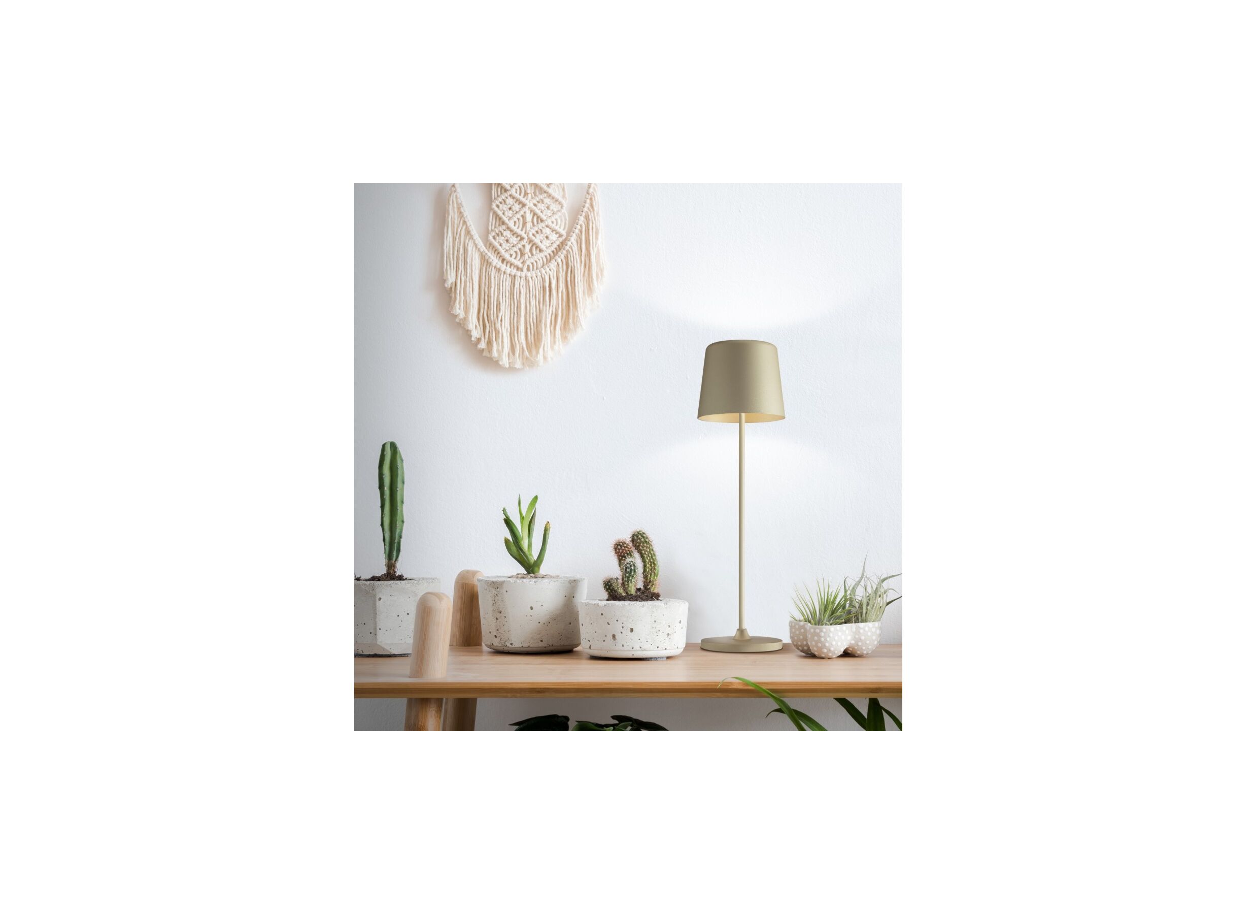 Foto ambiance - Lampe de table Kaami H37cm cappuccino
