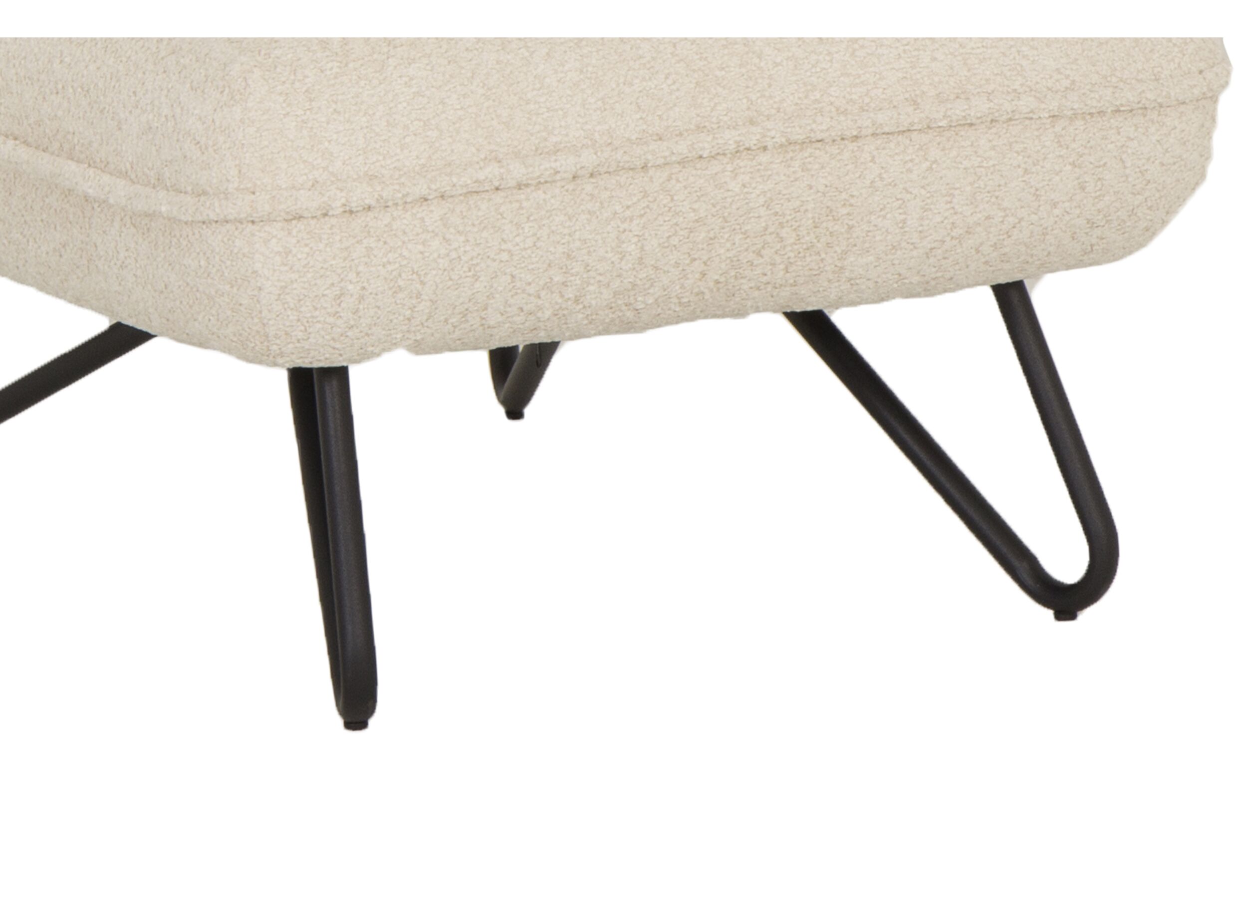 Fauteuil Guts 67,5x93x82cm - bouclé - ecru