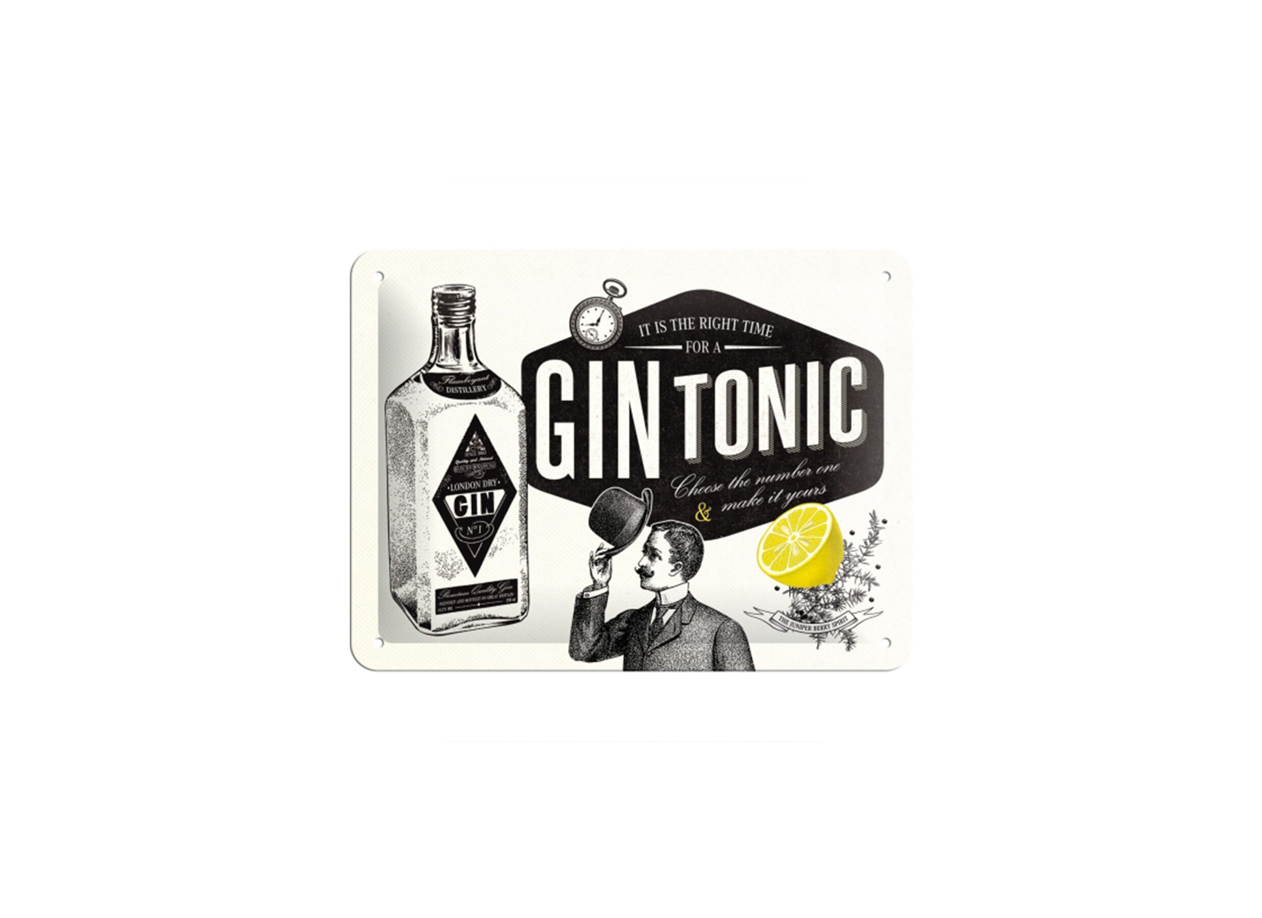 Plakkaat 15x20cm Gin Tonic