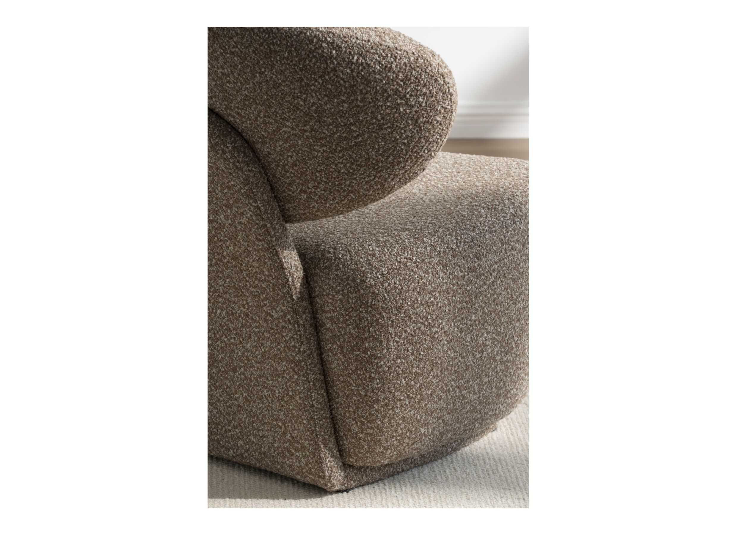 Detailfoto - Fauteuil Nubo 77x73x79cm - stof - bruin